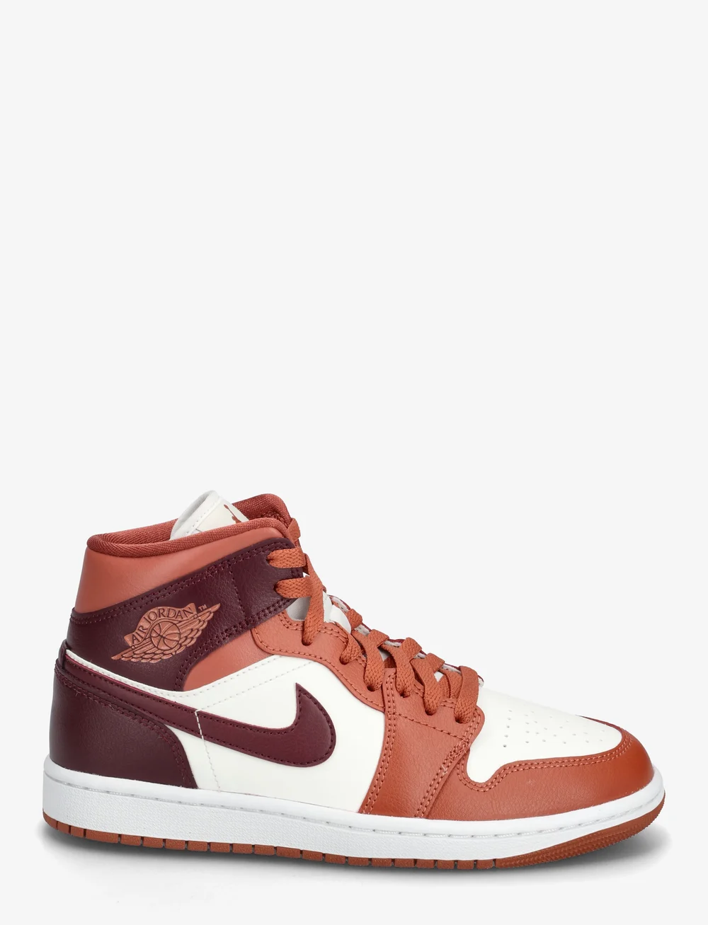 Nike - NIKE Air Jordan 1 Mid - höga sneakers - dusty peach/night maroon/sail/white - 1