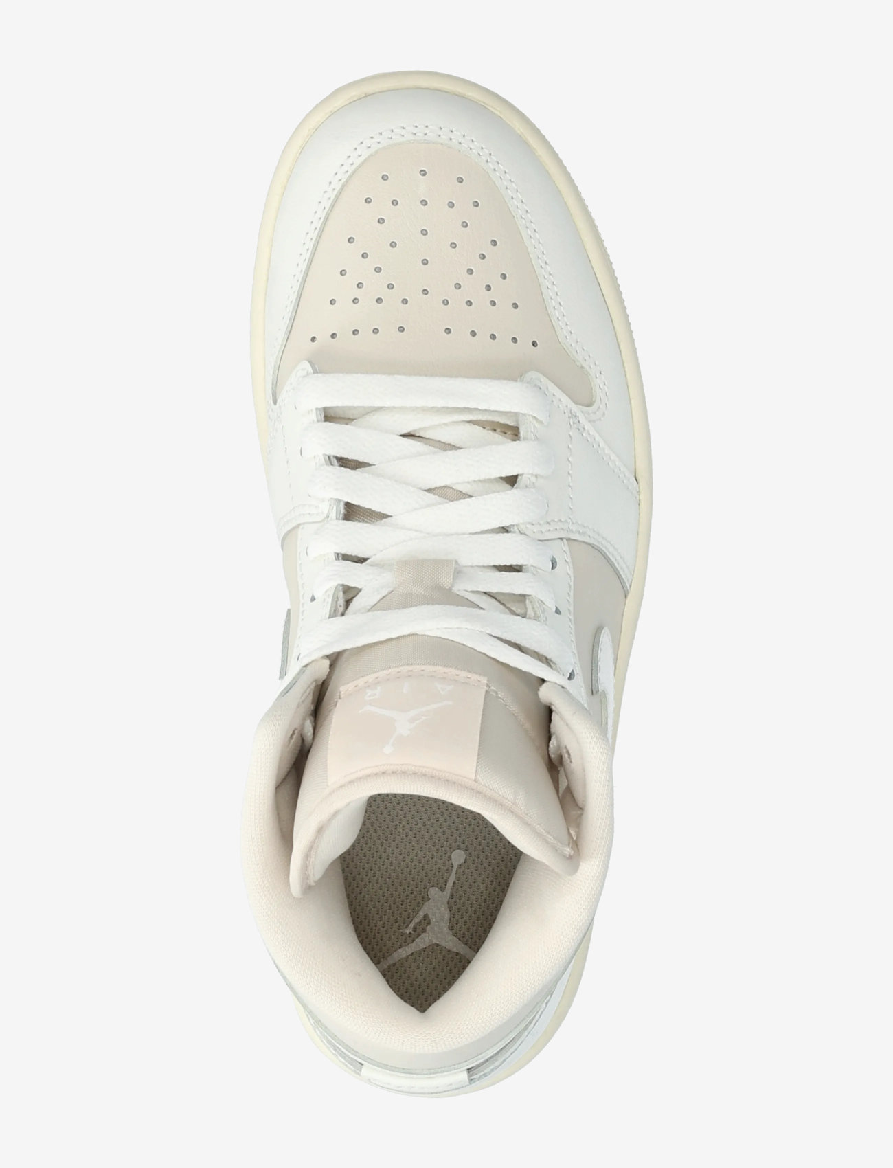 Nike - NIKE Air Jordan 1 Mid - höga sneakers - lt brown/sail/muslin - 3