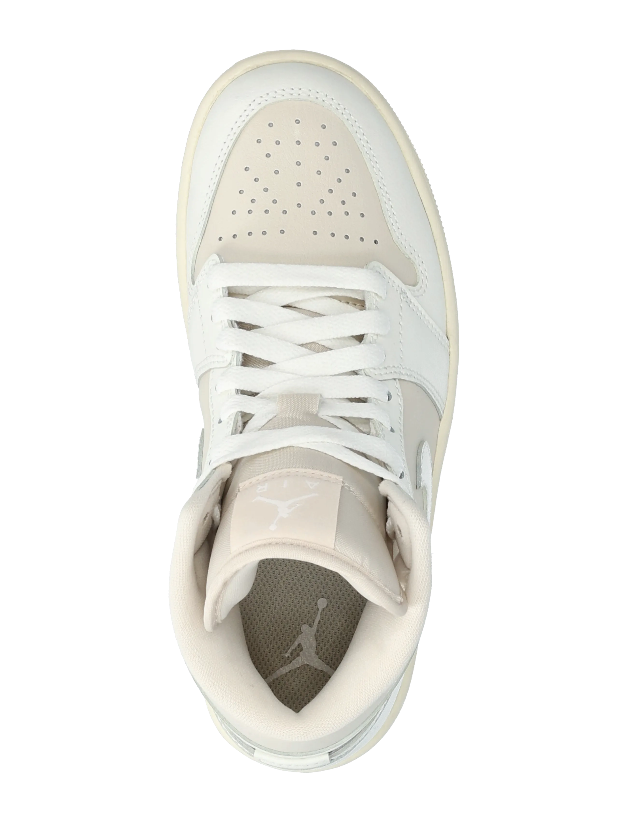 Nike - NIKE Air Jordan 1 Mid - höga sneakers - lt brown/sail/muslin - 3