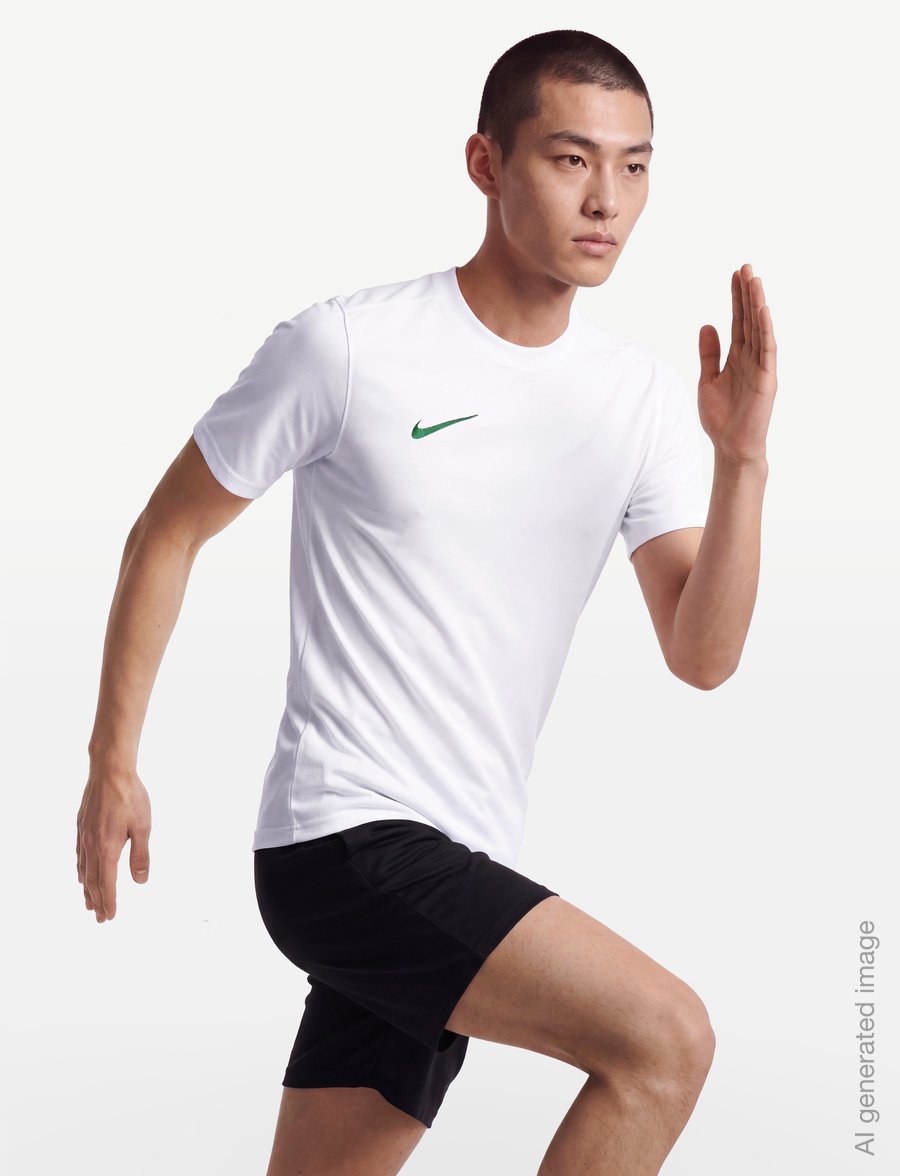 Nike - Park VII Jersey S/S - short-sleeved t-shirts - white/pine green - 3
