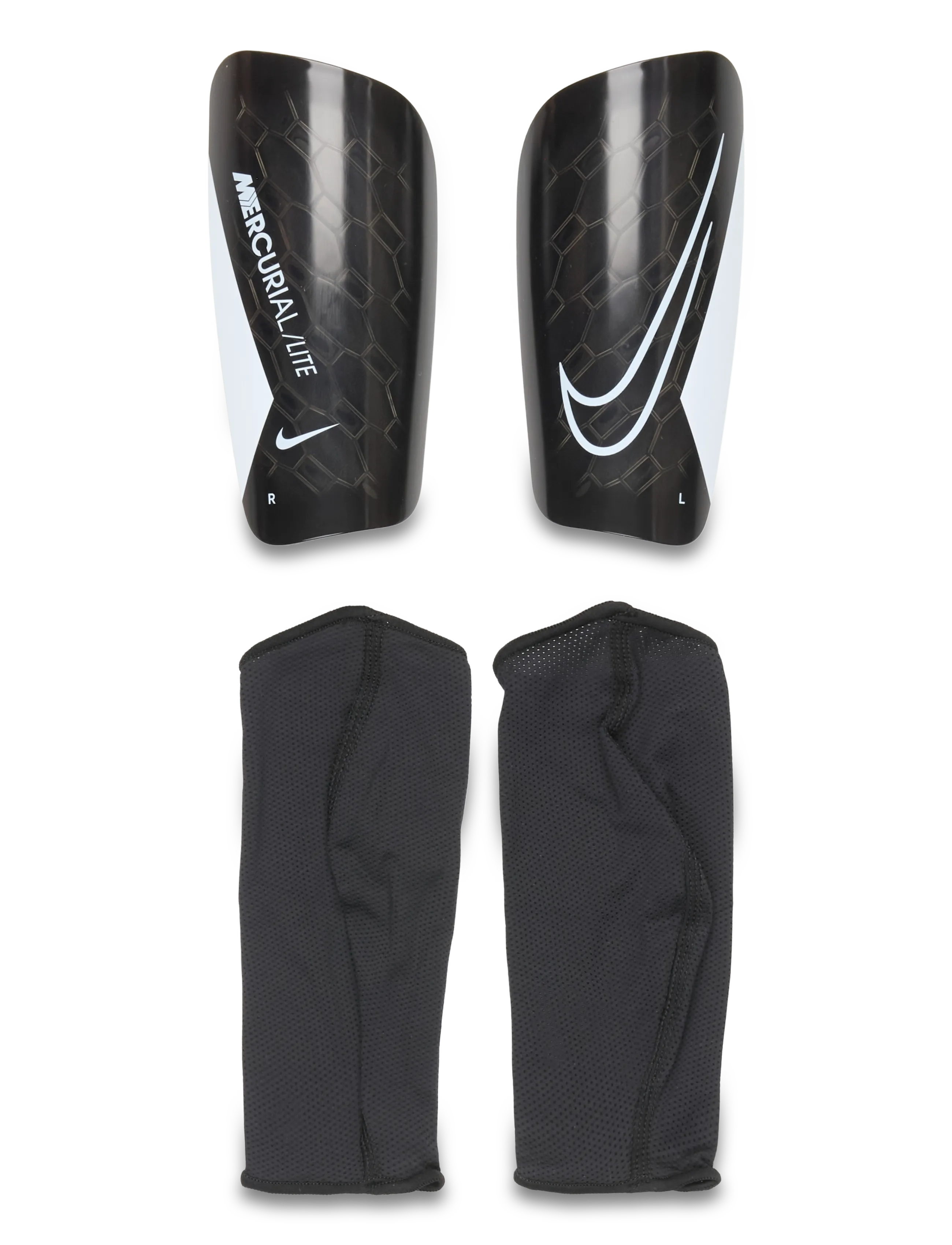 Nike - Nike Mercurial Lite Football Shinguards - benskydd och benskyddshållare - black/black/white - 1