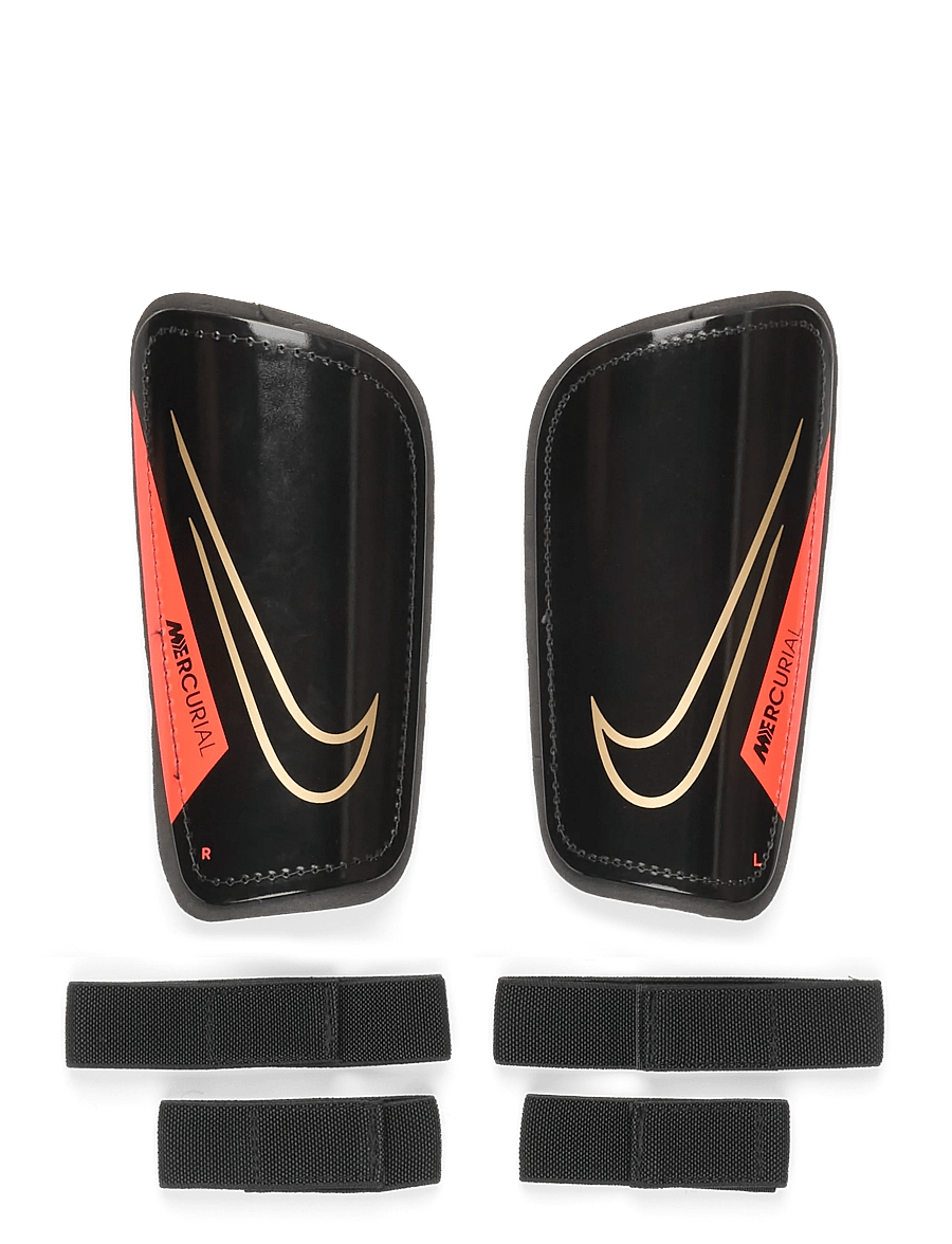 Nike - NK MERC HARDSHELL - FA22 - benskydd och benskyddshållare - black/bright crimson/blur - 0