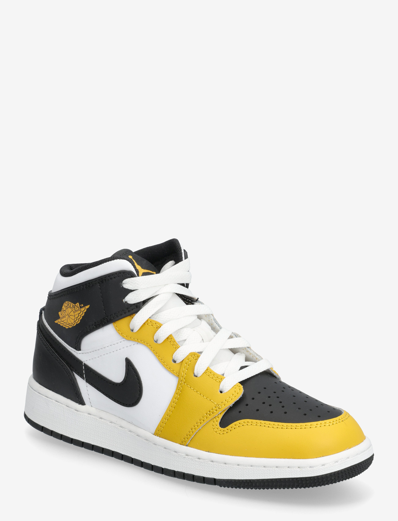 Nike - Air Jordan 1 Mid (GS) - høje sneakers - yellow ochre/black/white/yellow ochre - 0