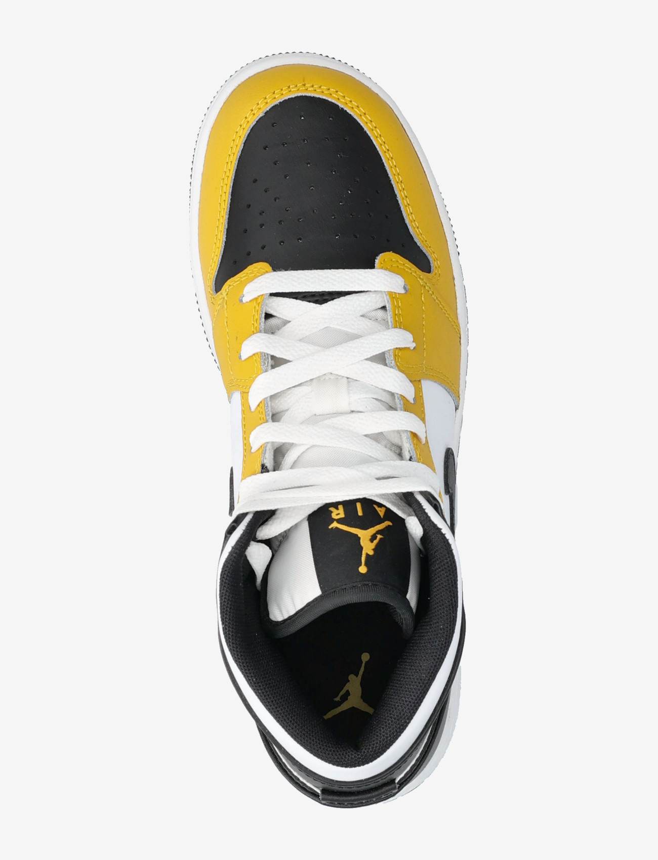 Nike - Air Jordan 1 Mid (GS) - høje sneakers - yellow ochre/black/white/yellow ochre - 3