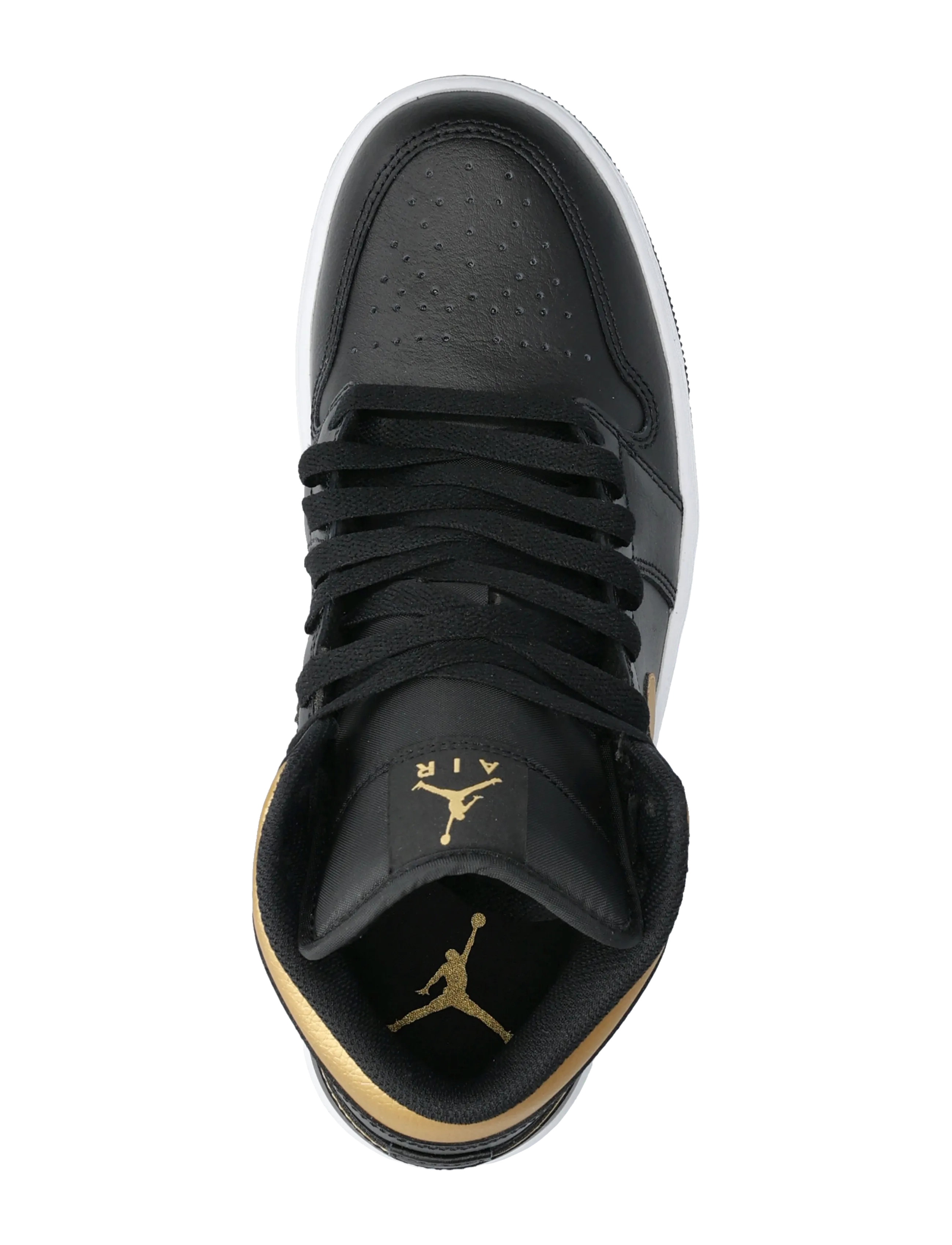 Nike - Air Jordan 1 Mid - black metallic/gold white - 3