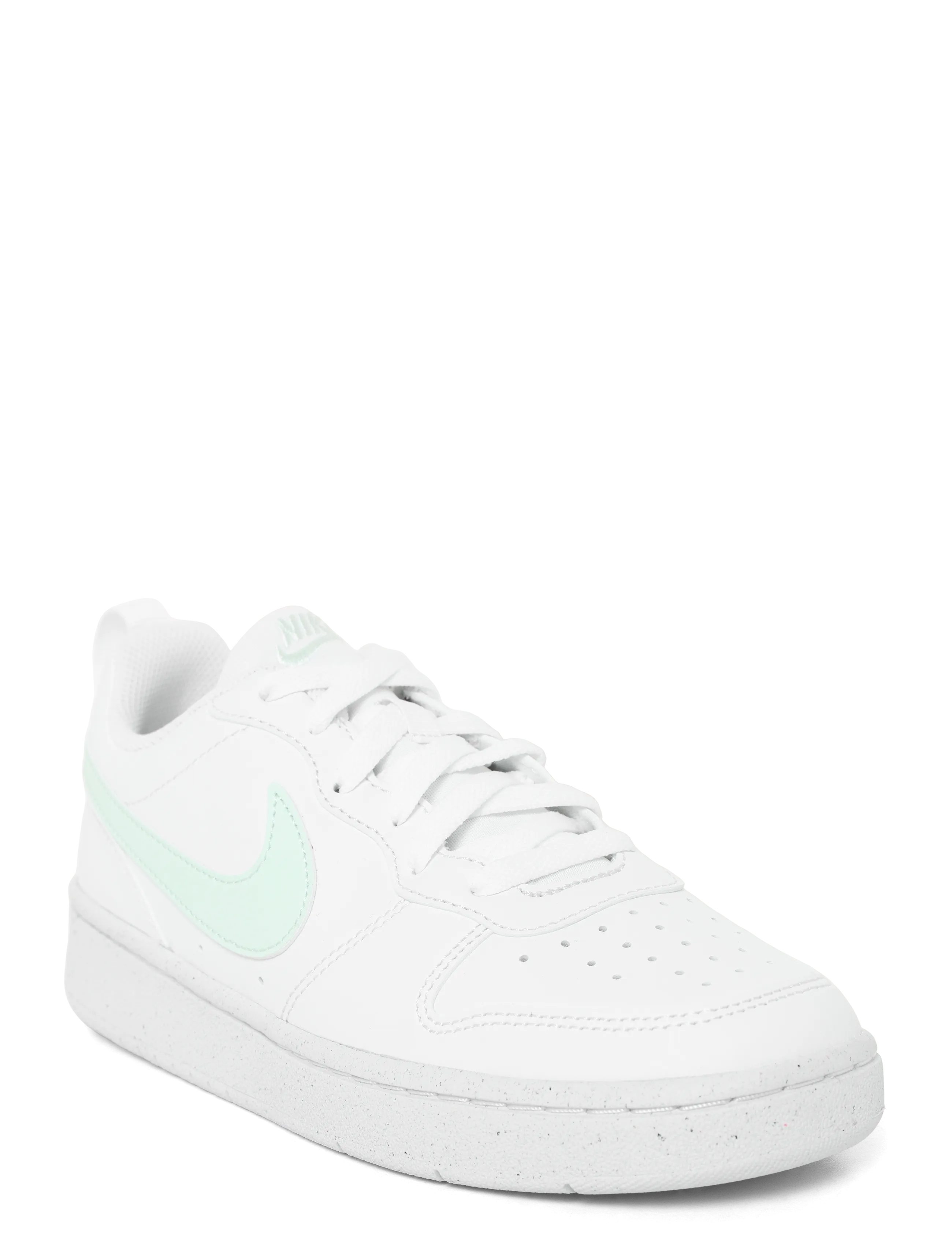 Nike COURT BOROUGH LOW RECRAFT (GS) - Kõrge säärega tossud - WHITE/BARELY GREEN-WHITE-WHITE / white