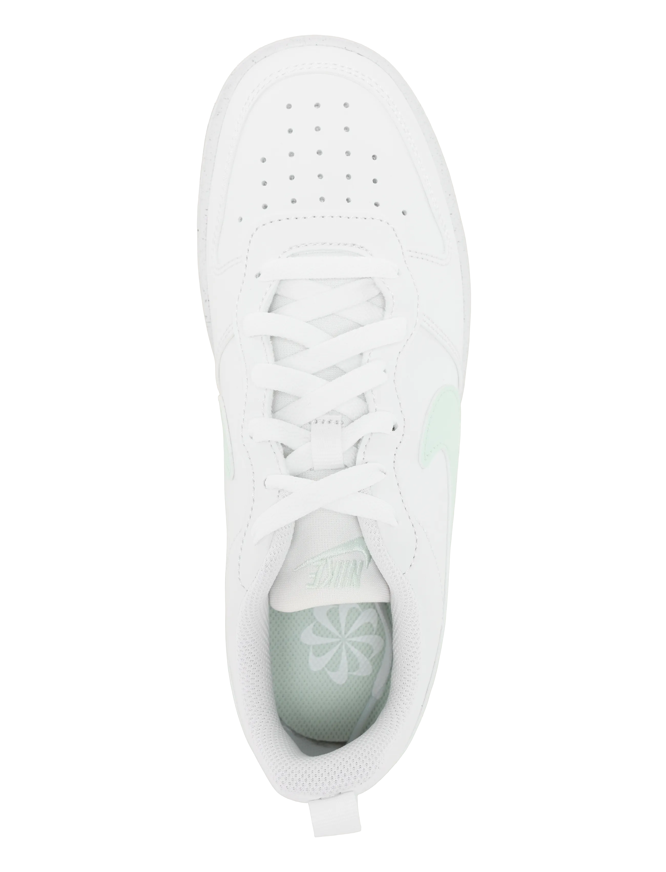 Nike - COURT BOROUGH LOW RECRAFT (GS) - lave sneakers - white/barely green-white-white - 3