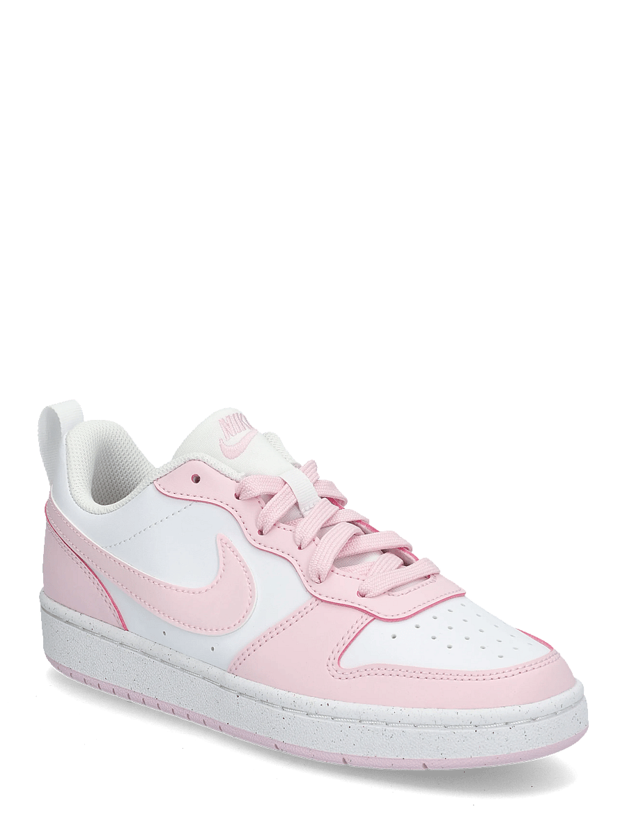 Nike - COURT BOROUGH LOW RECRAFT (GS) - låga sneakers - white/pink foam - 0