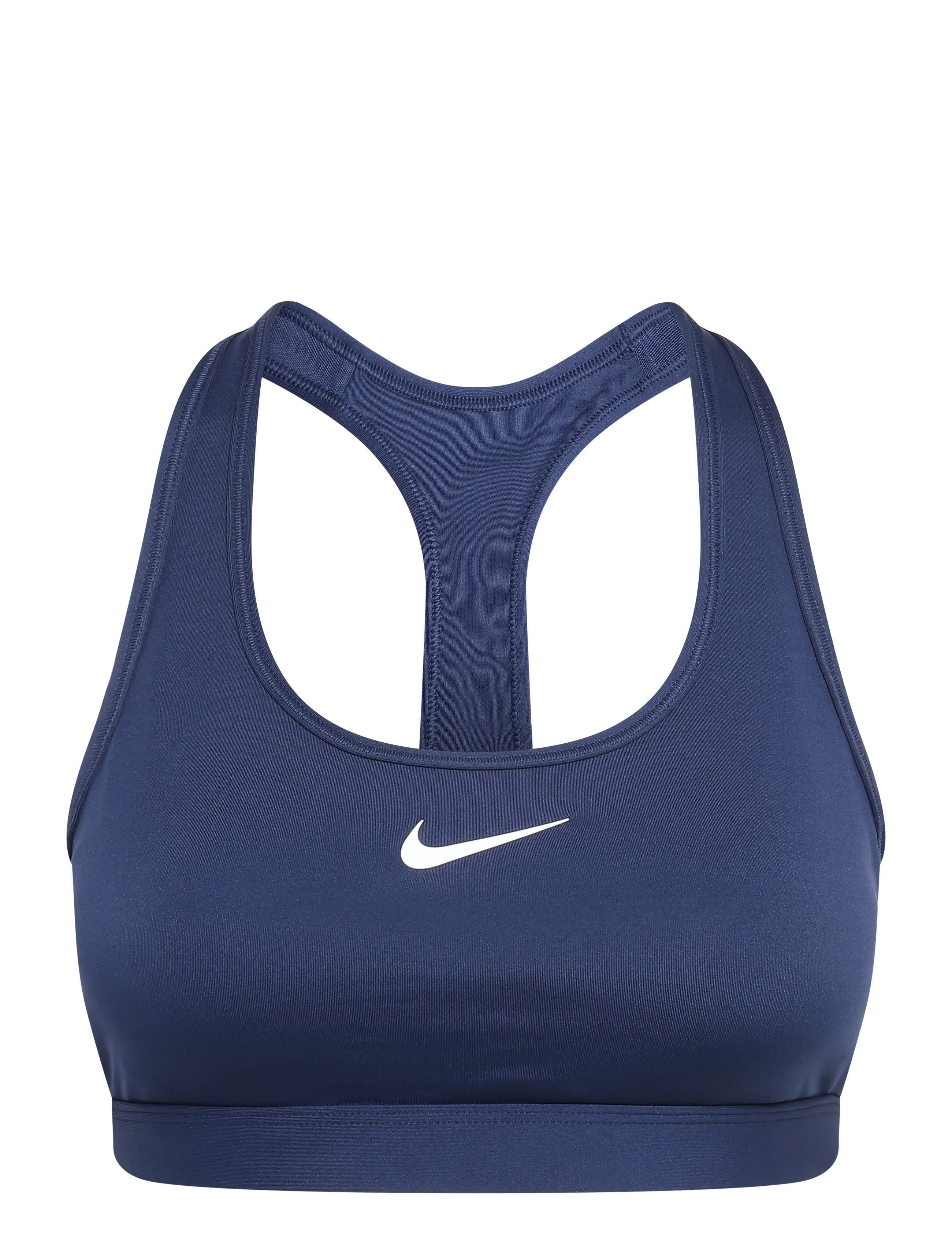 Nike W NK SWSH MED SPT BRA - Kläder - MIDNIGHT NAVY/WHITE / navy