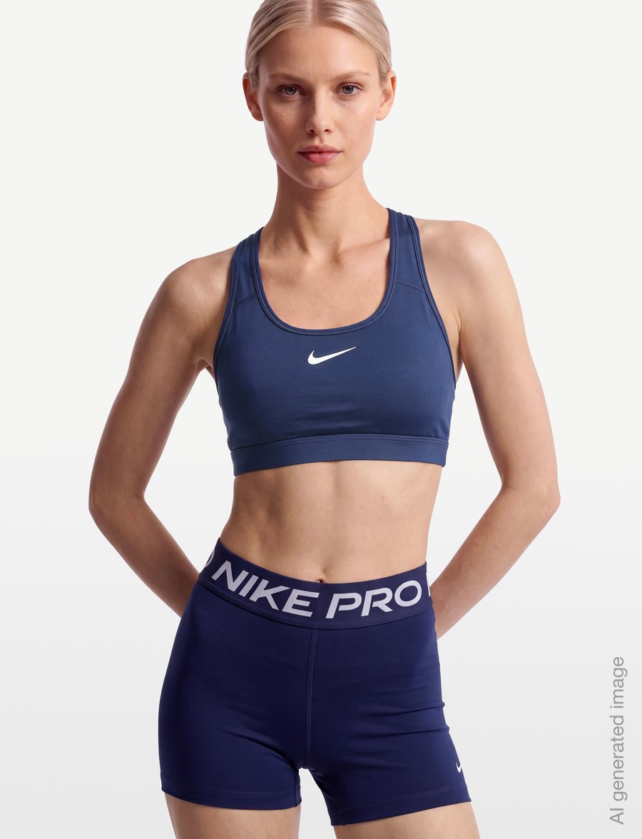 Nike - W NK SWSH MED SPT BRA - sport-bhs - midnight navy/white - 3