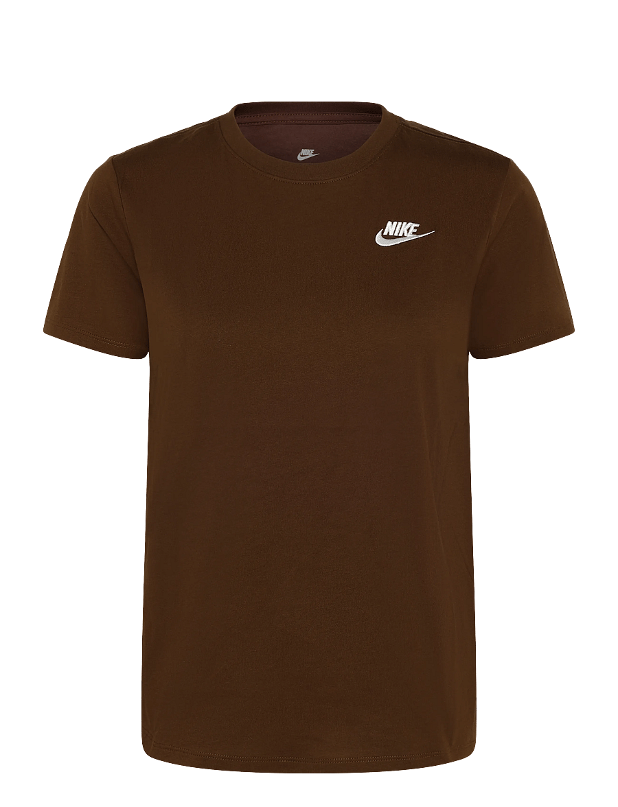Nike - W NSW CLUB SS TEE - t-shirts - cacao wow - 0