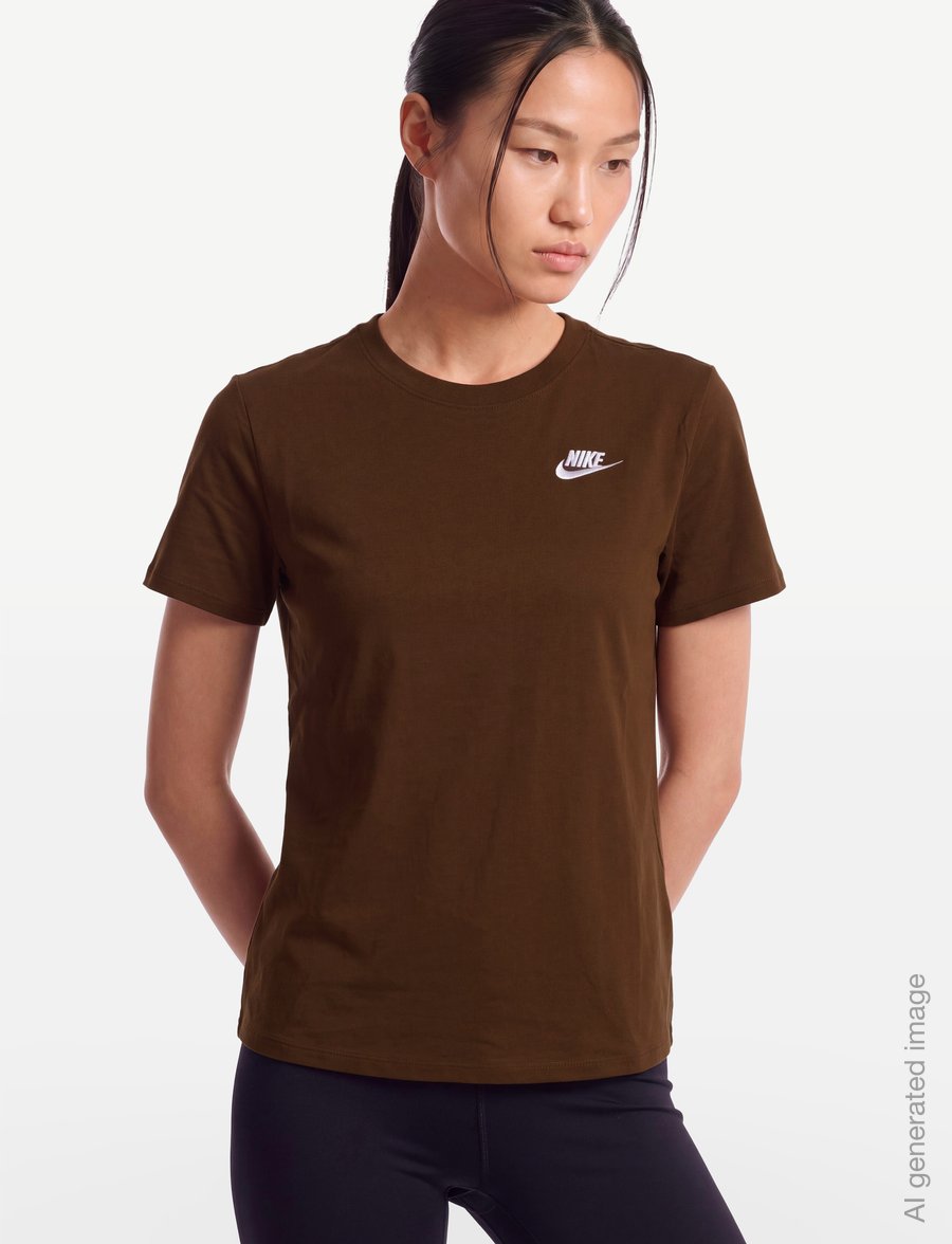 Nike - W NSW CLUB SS TEE - t-shirts - cacao wow - 3