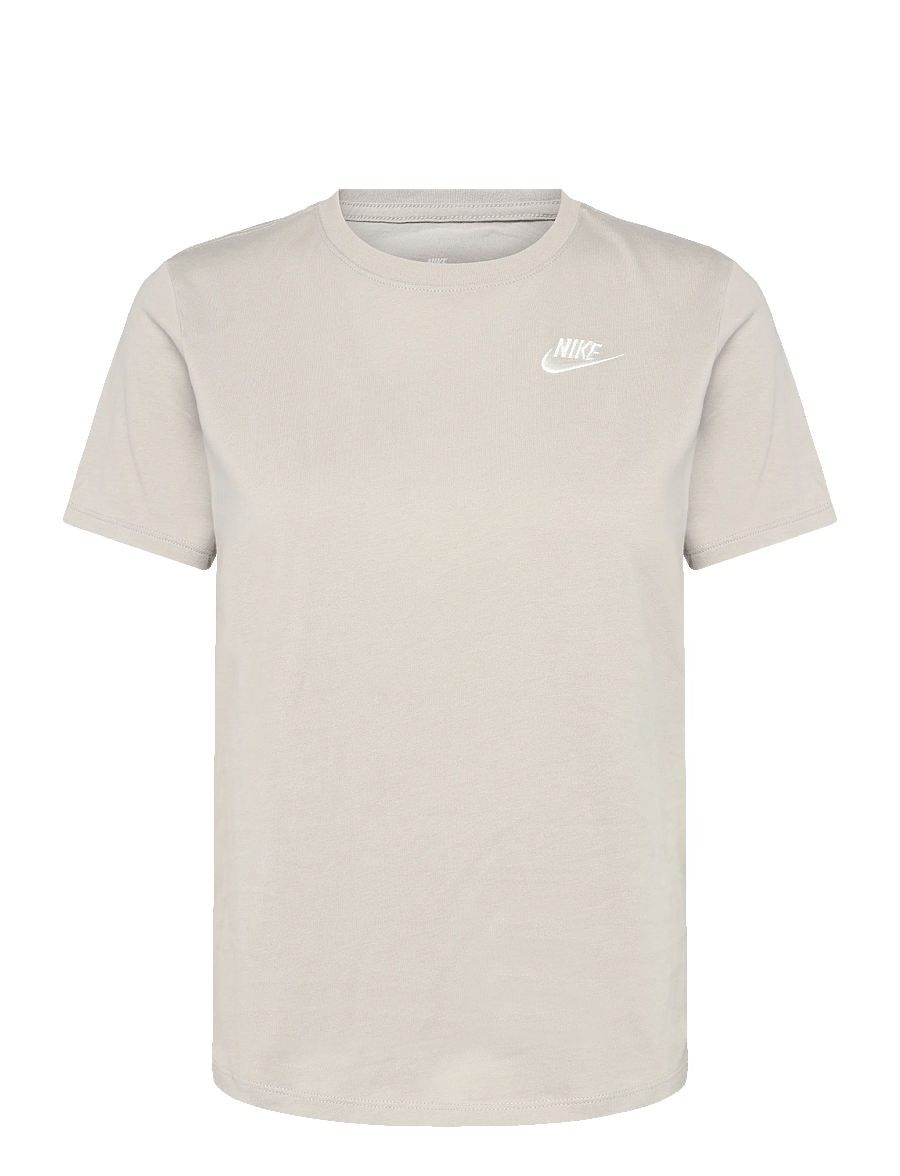 Nike - W NSW CLUB SS TEE - t-shirts - cream ii - 0