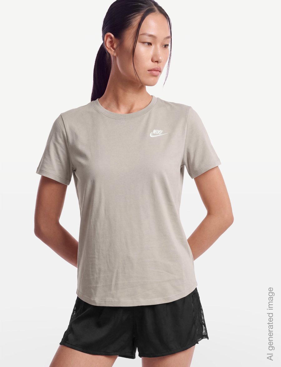 Nike - W NSW CLUB SS TEE - t-shirts - cream ii - 3