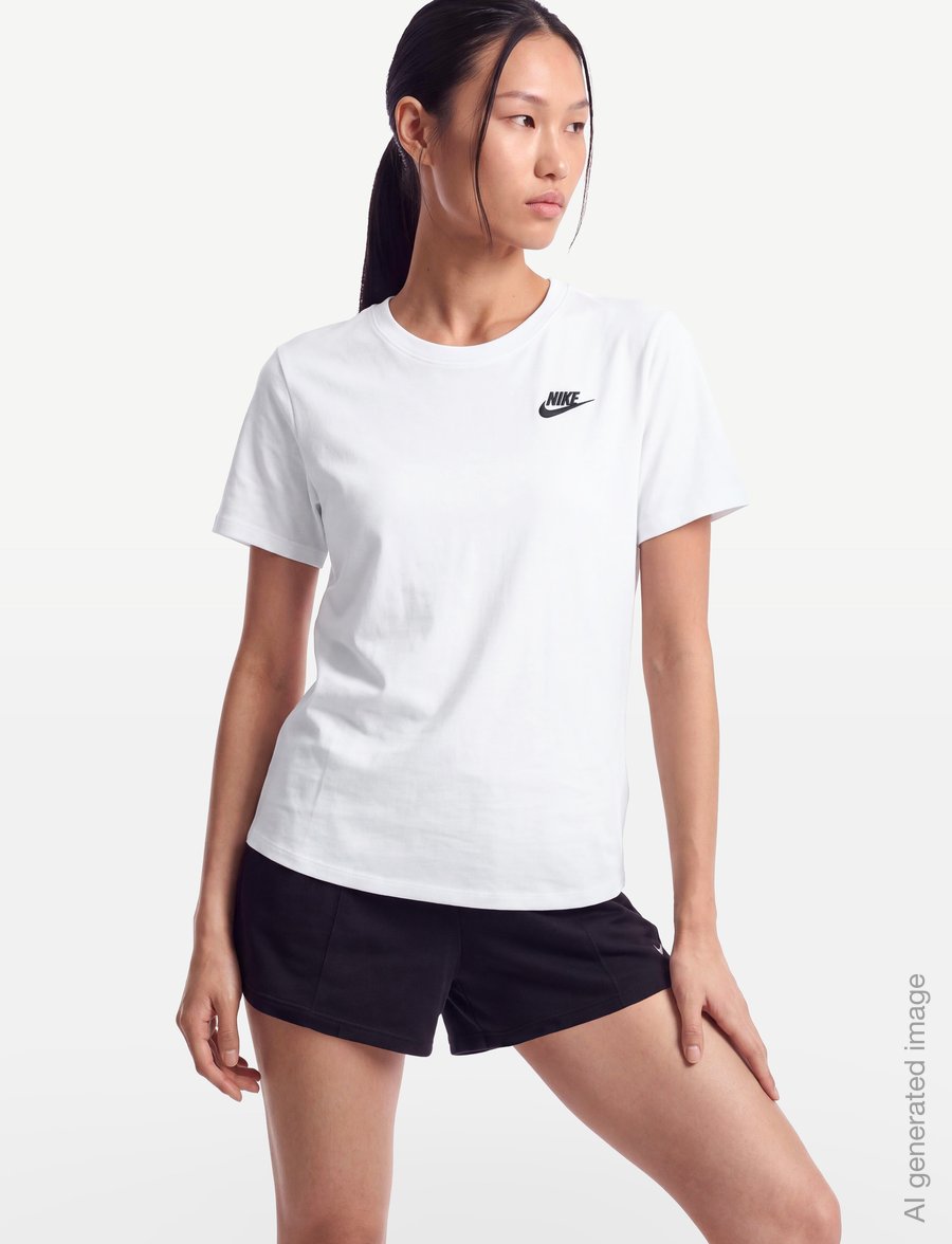 Nike - W NSW CLUB SS TEE - t-shirts - white - 3