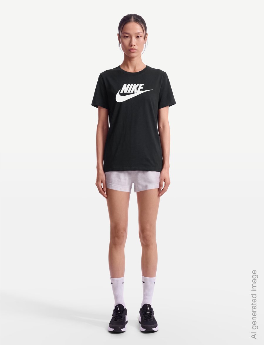 Nike - W NSW TEE ESSNTL ICN FTRA - t-shirts - black - 0