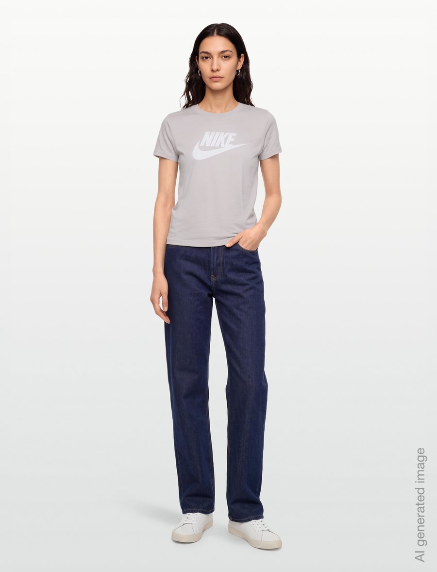 Nike - W NSW CLUB SS TEE ICN FTRA - alussärgid ja t-särgid - cream ii/sail - 0