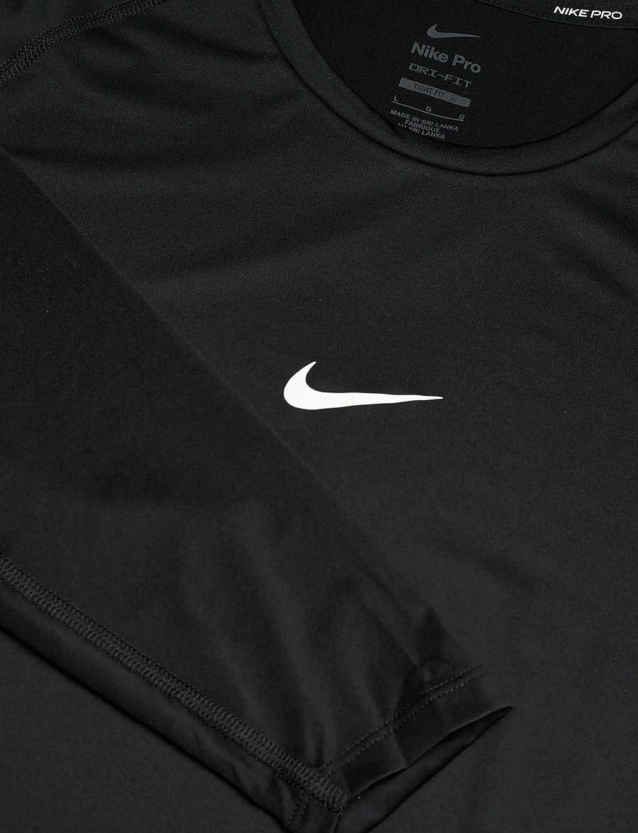 Nike - Nike Pro DRI-FIT TIGHT TOP Long-Sleeved - base layer tops - black/white - 2