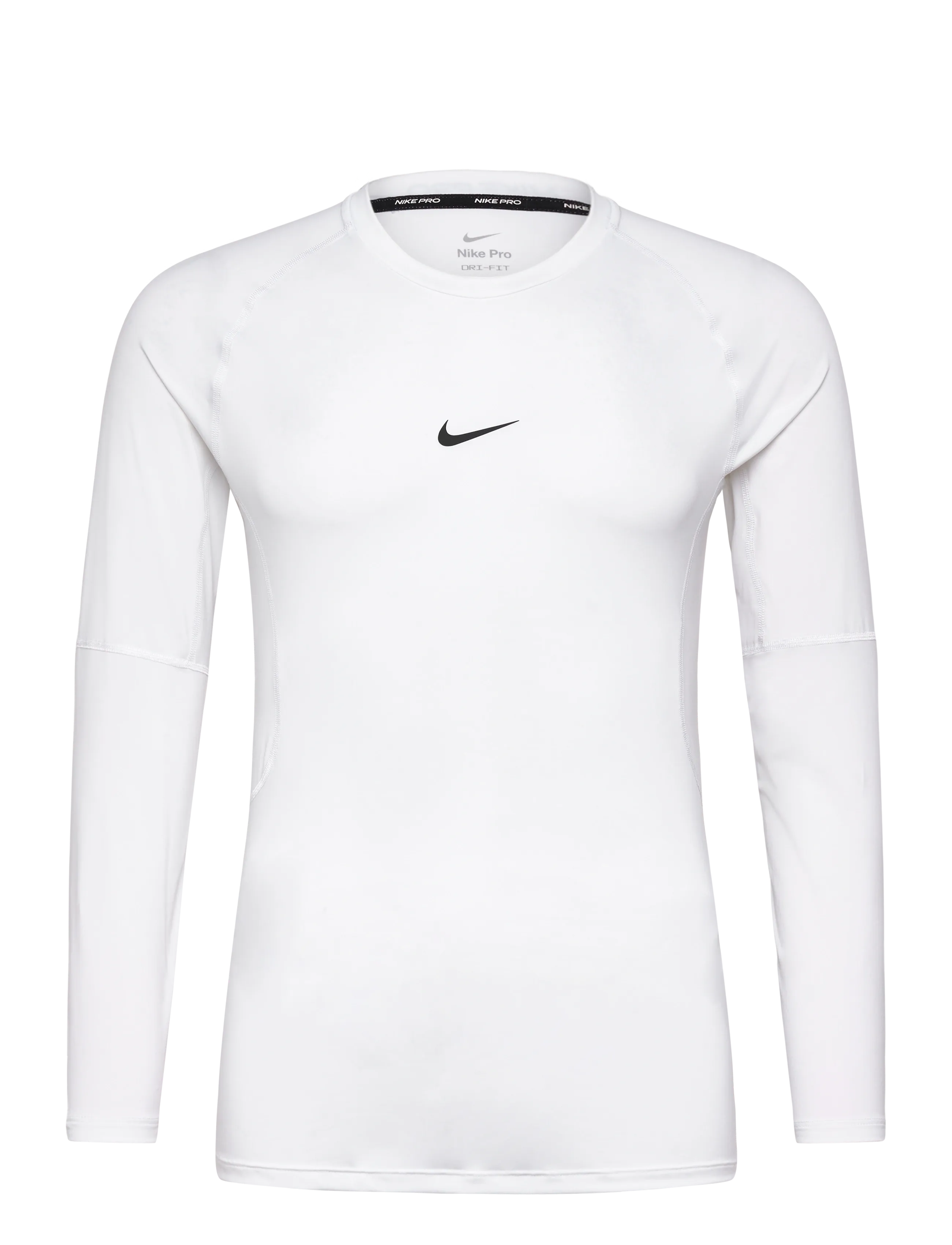 Nike M NP DF TIGHT TOP LS - T-shirts - WHITE/BLACK / white