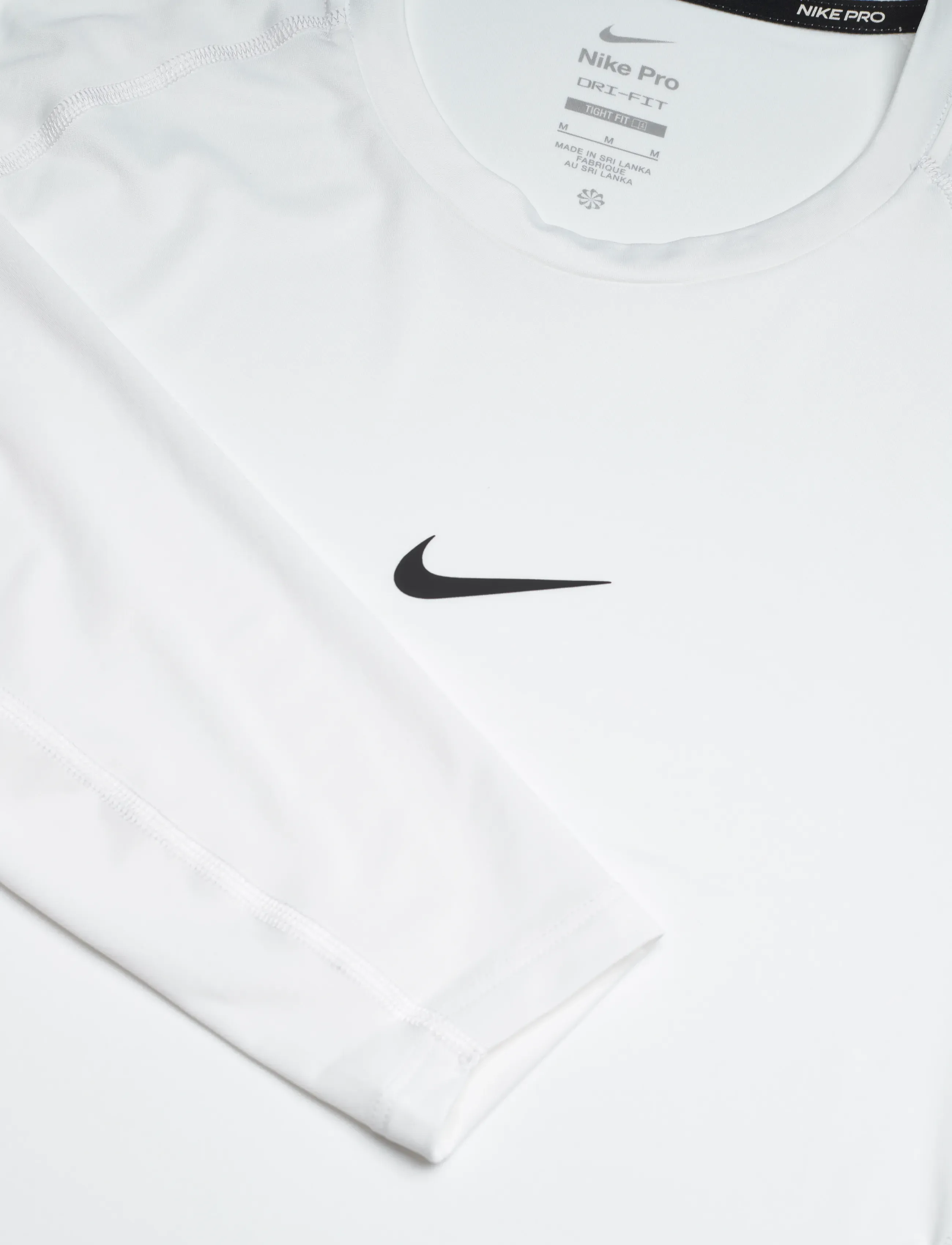 Nike - Nike Pro DRI-FIT TIGHT TOP Long-Sleeved - base layer tops - white/black - 2