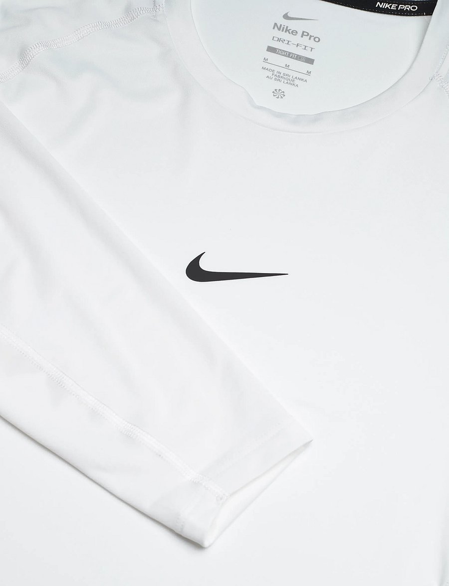 Nike - Nike Pro DRI-FIT TIGHT TOP Long-Sleeved - base layer tops - white/black - 2