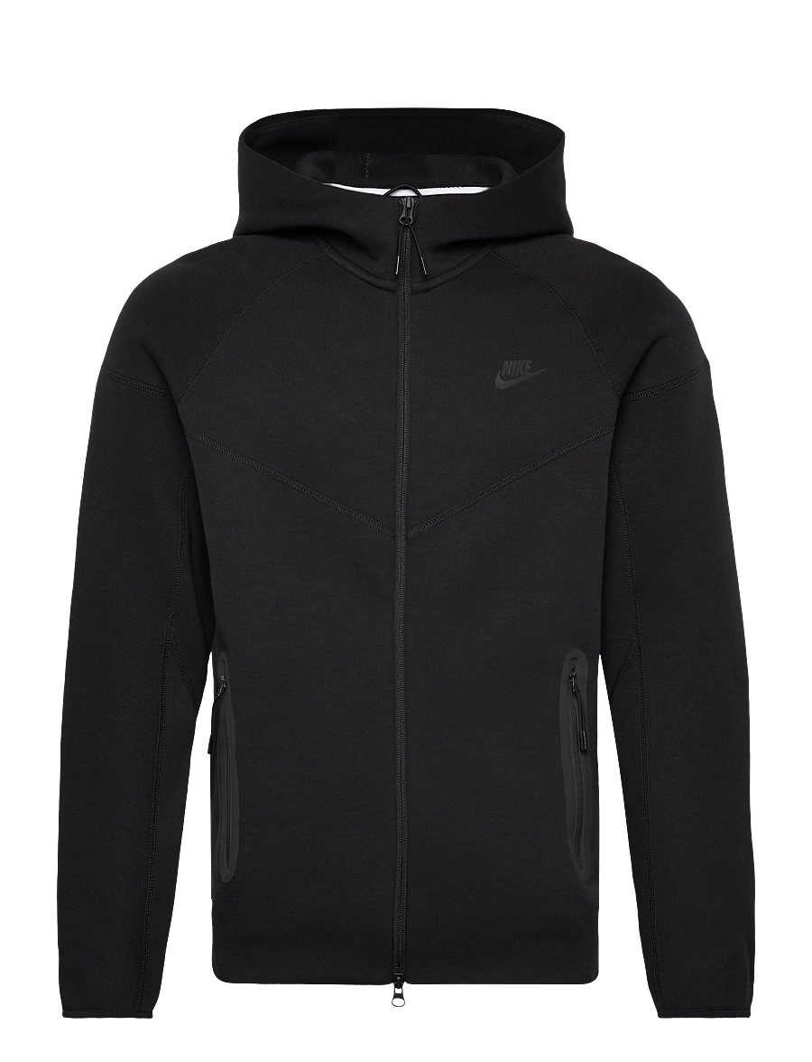 Nike - Tech Fleece Windrunner Full-Zip Hoodie - overdele - black/black - 0