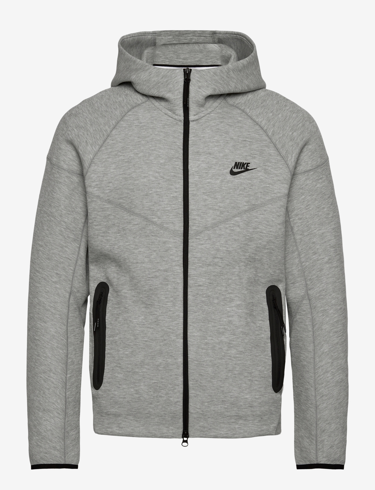 Nike - Tech Fleece Windrunner Full-Zip Hoodie - huvtröjor - dark grey heather/black. - 0