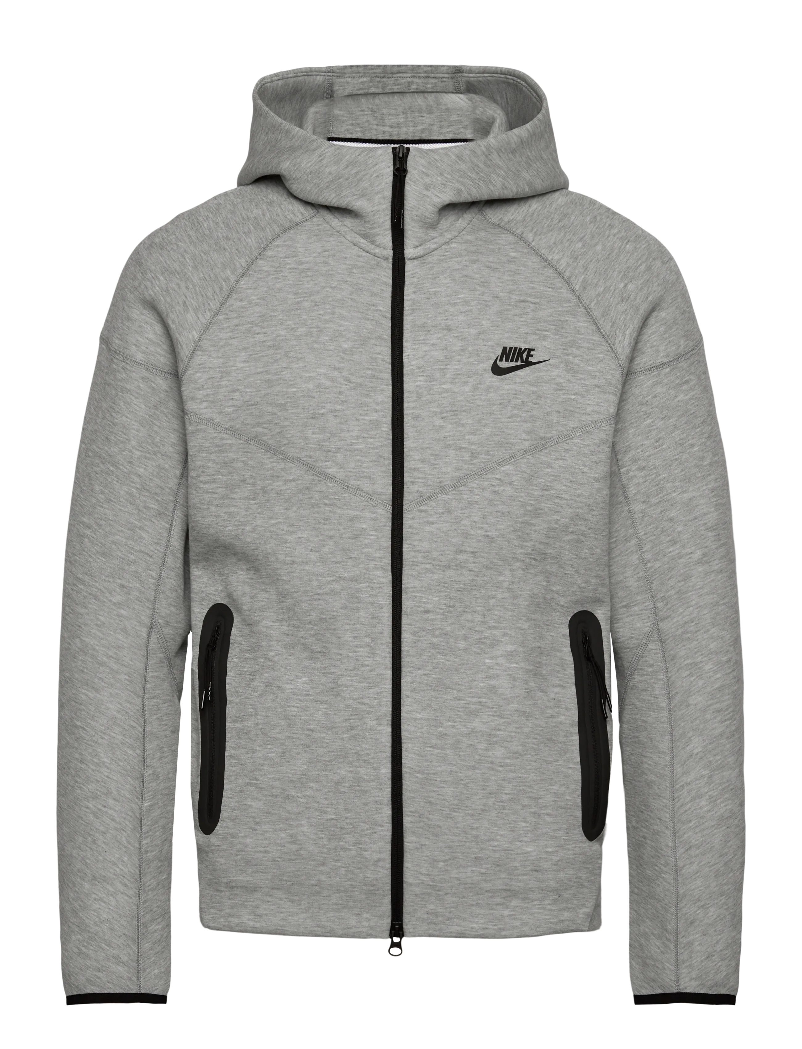 Tech Fleece Windrunner Full-Zip Hoodie - DARK GREY HEATHER/BLACK.