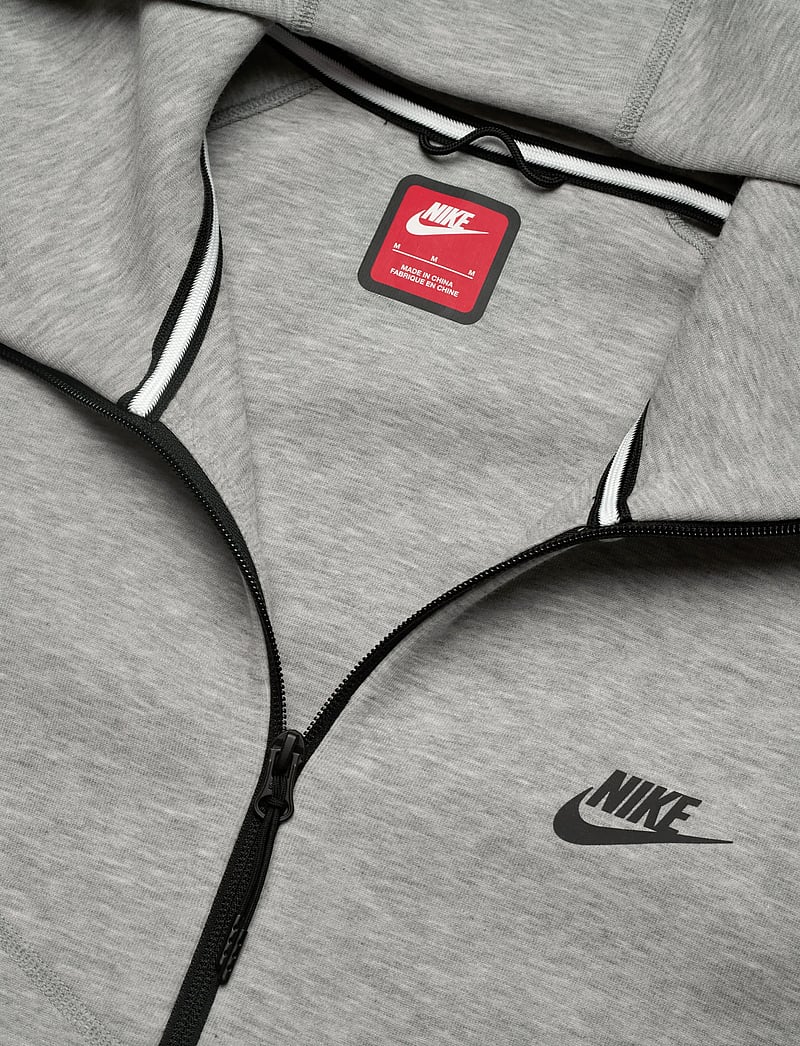 Nike - Tech Fleece Windrunner Full-Zip Hoodie - huvtröjor - dark grey heather/black. - 2