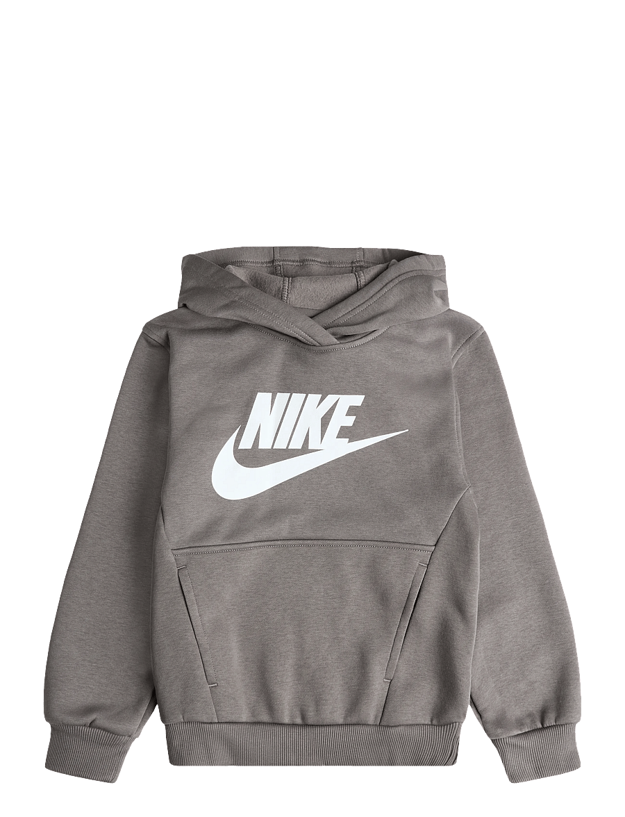 Nike - K NSW CLUB FLC HDY HBR - kapuzenpullover - cave stone/white - 0