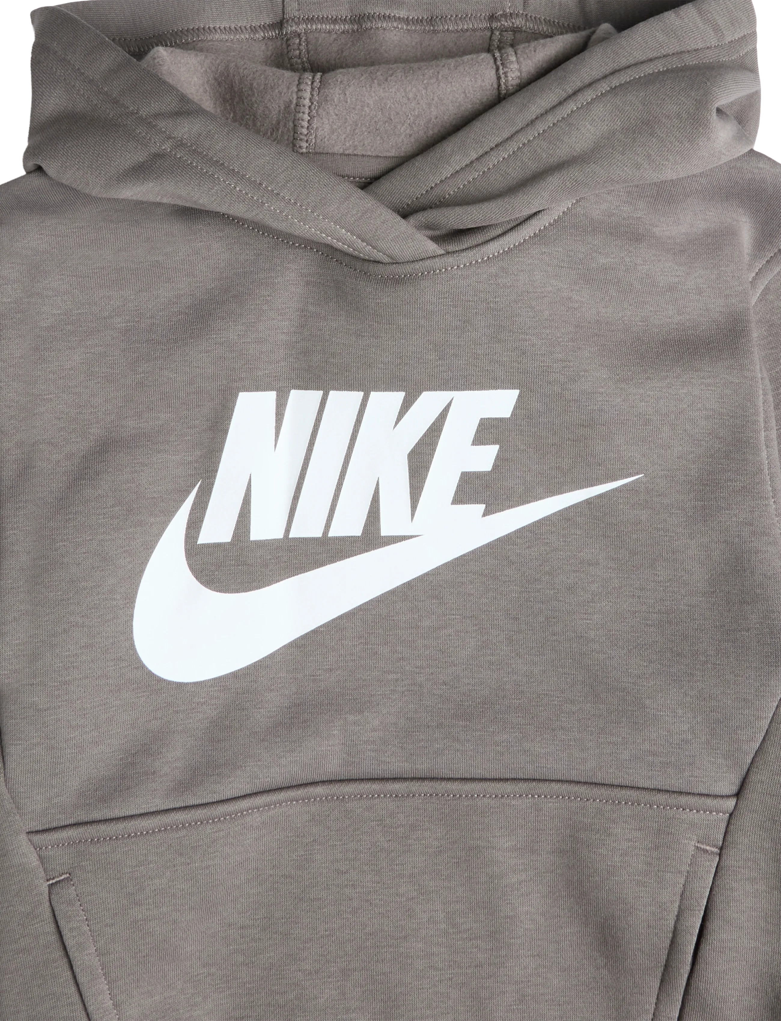 Nike - K NSW CLUB FLC HDY HBR - kapuzenpullover - cave stone/white - 2