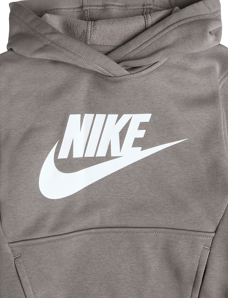 Nike - K NSW CLUB FLC HDY HBR - kapuzenpullover - cave stone/white - 2
