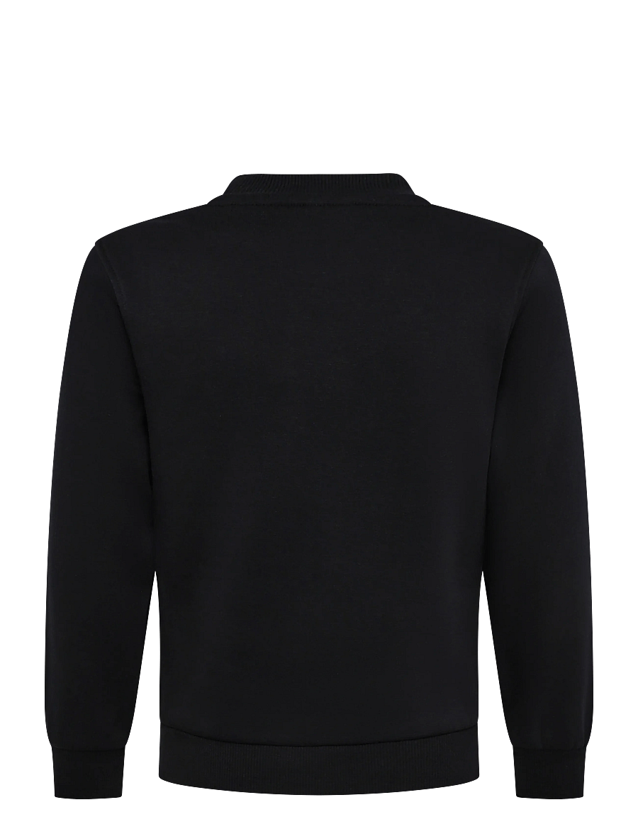 Nike - K NSW CLUB FLC CREW LS LBR - sweatshirts - black/white - 1