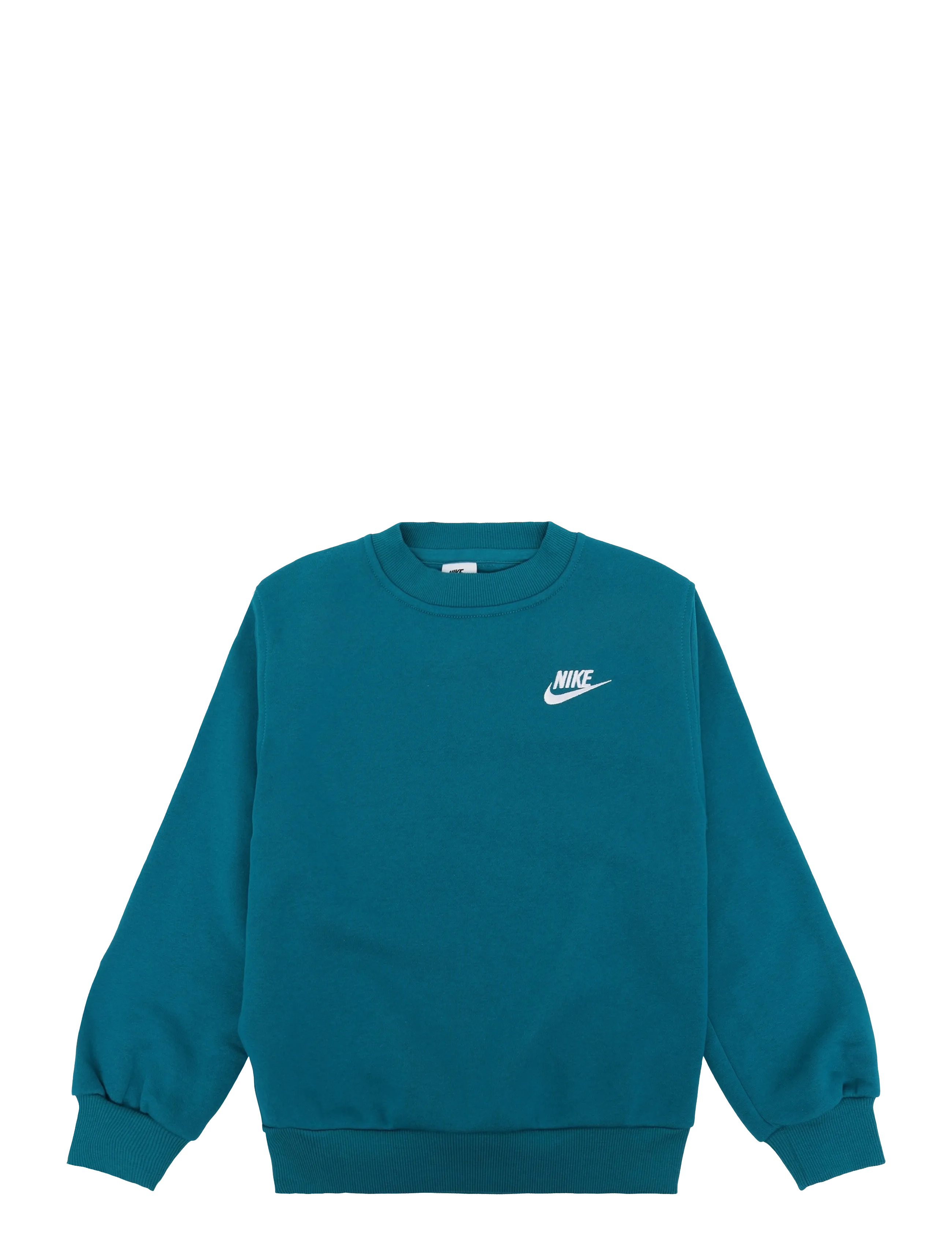 Nike K NSW CLUB FLC CREW LS LBR - Kleidung - BRIGHT SPRUCE/WHITE / blue