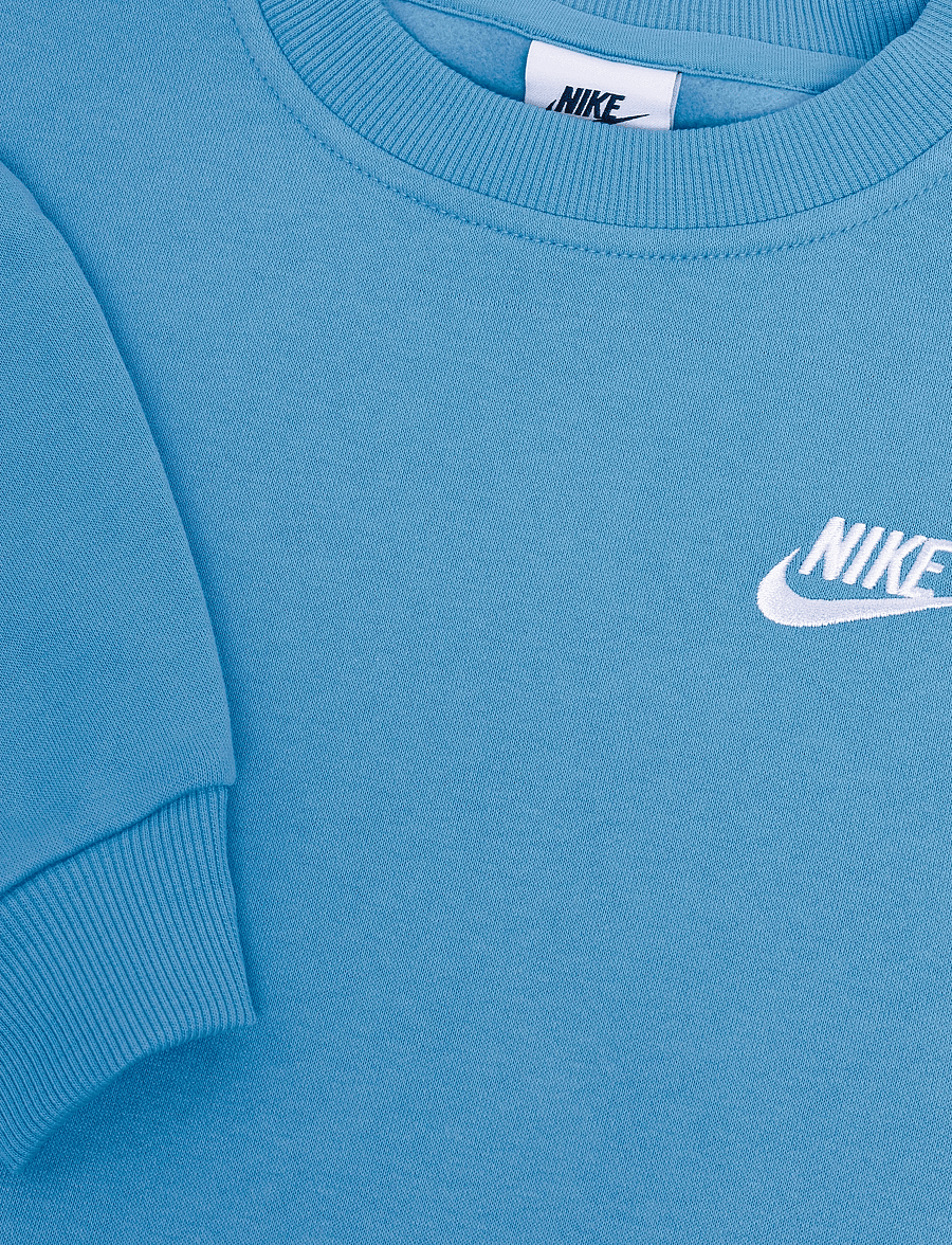 Nike - K NSW CLUB FLC CREW LS LBR - sweatshirts - football blue/white - 2