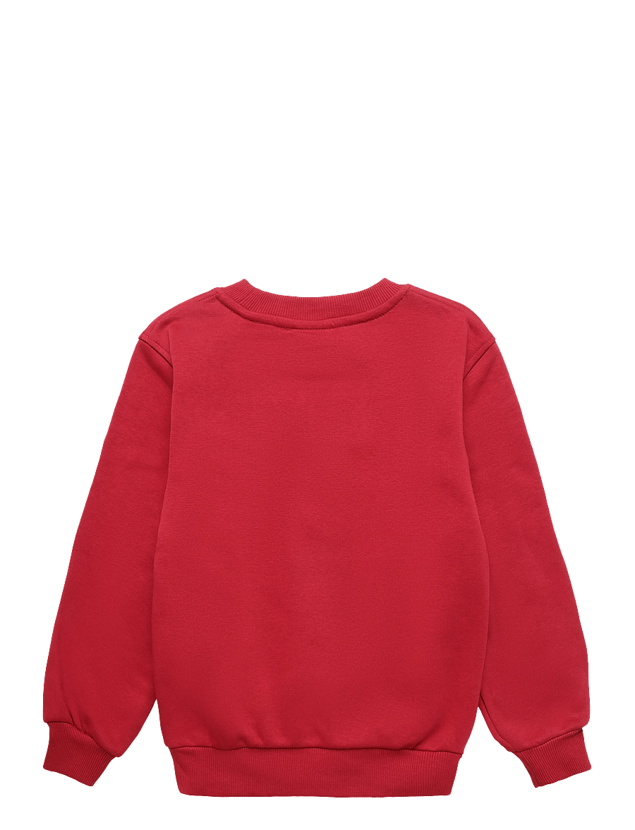 Nike - K NSW CLUB FLC CREW LS LBR - sweatshirts - tough red/white - 1