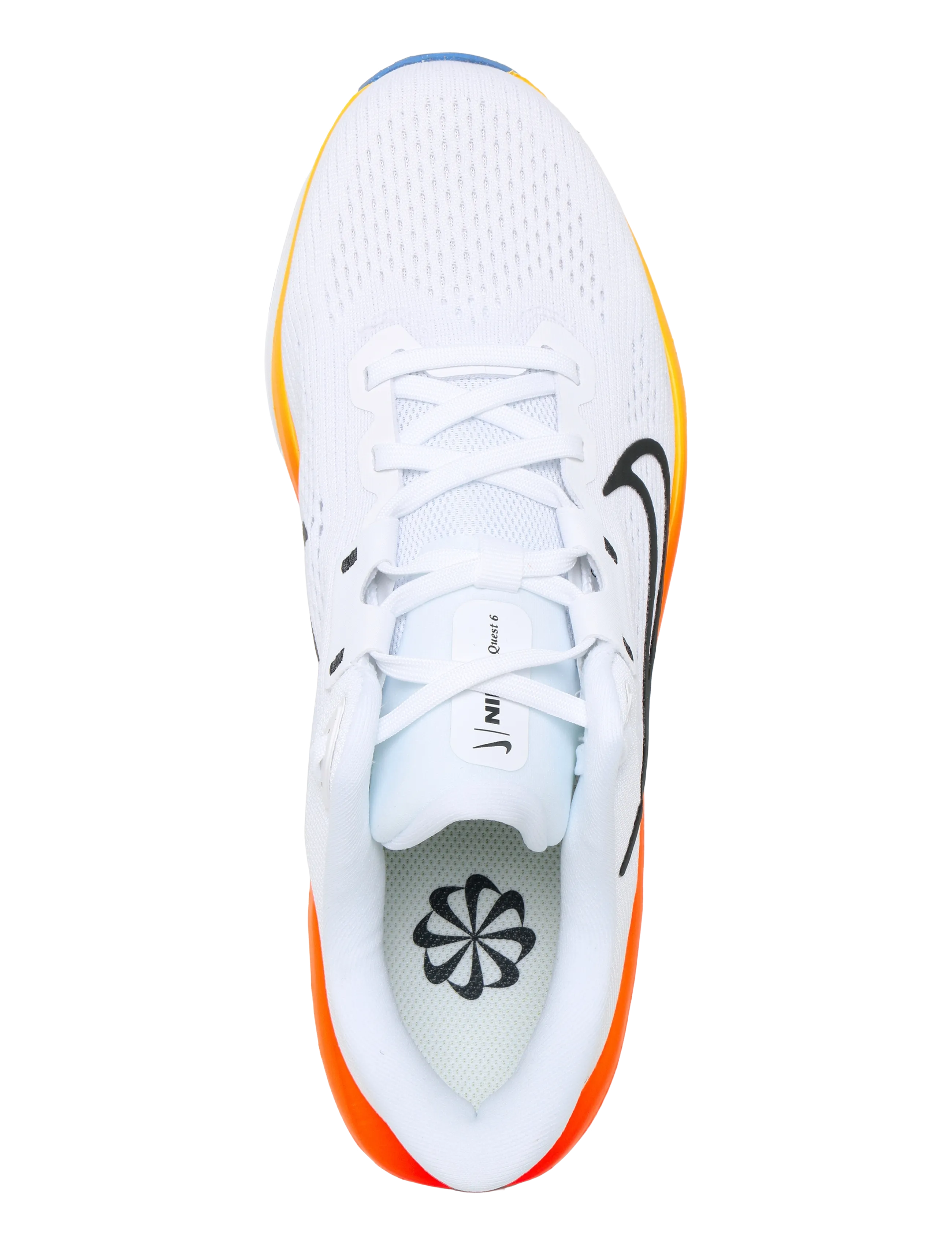 Nike - NIKE QUEST 6 - white/off noir-blue crystal-to - 3