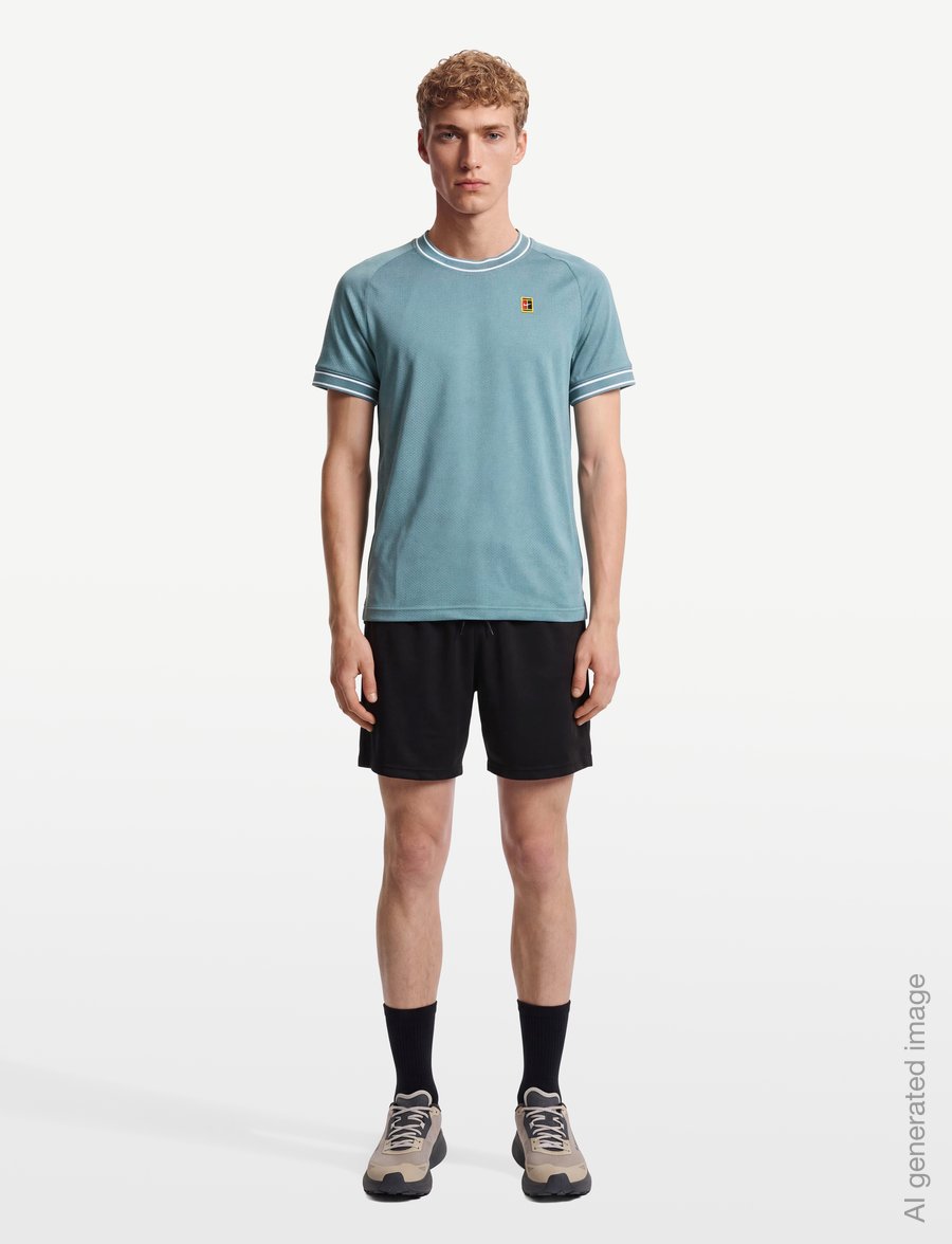 Nike - NikeCourt Heritage Tennis Top - oberteile & t-shirts - smokey blue - 0