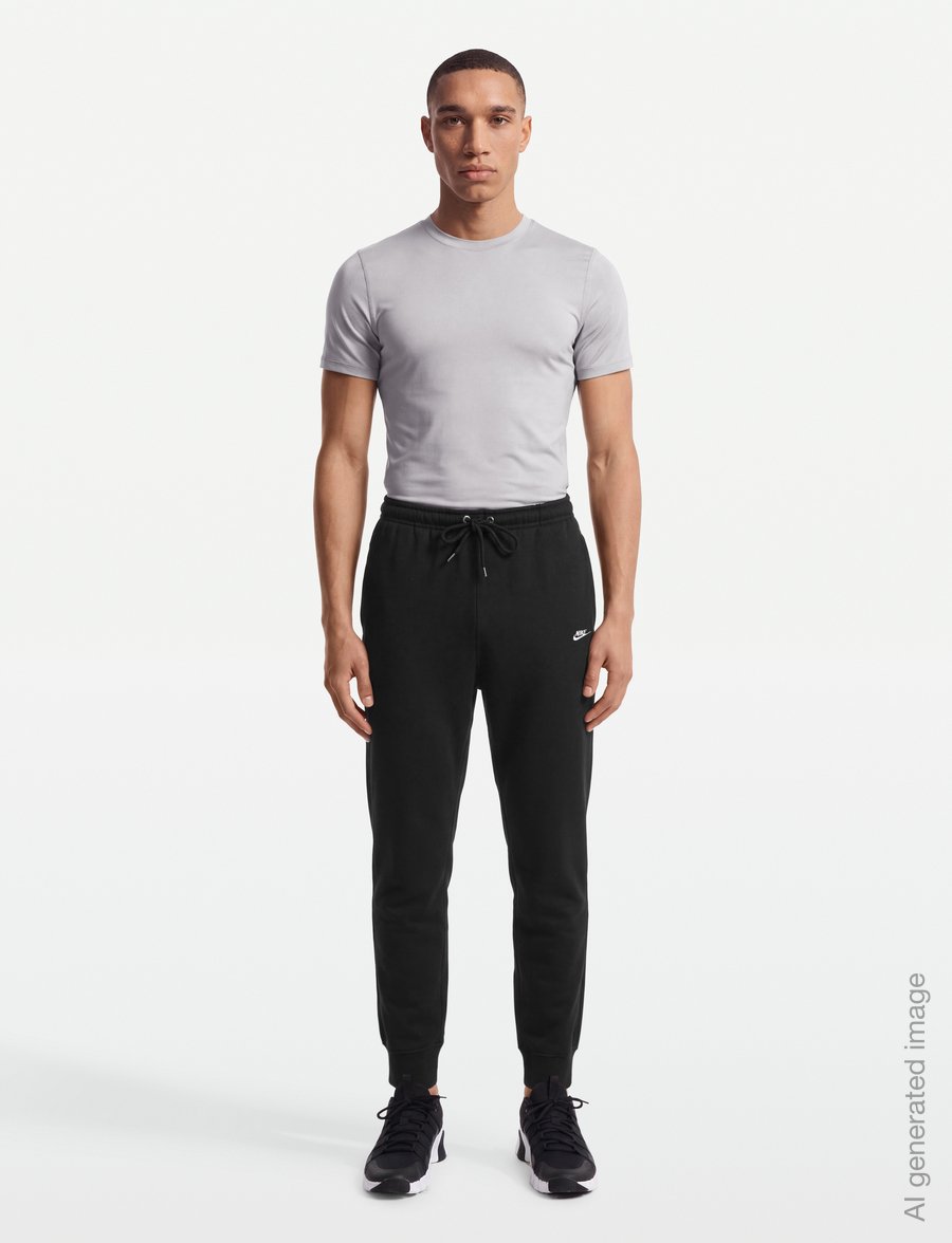 Nike - M NK CLUB BB JOGGER - bukser - black/black/white - 0