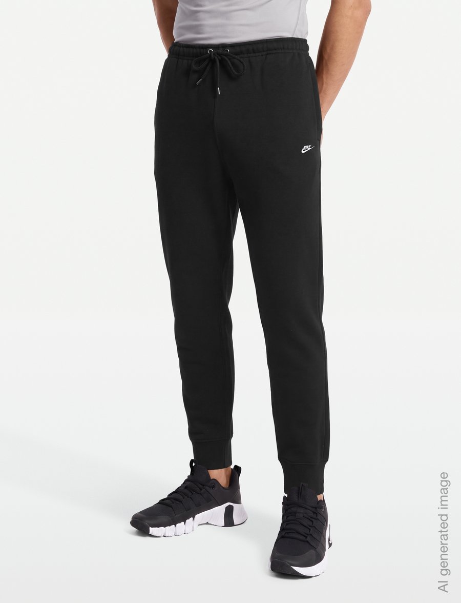 Nike - M NK CLUB BB JOGGER - bukser - black/black/white - 3
