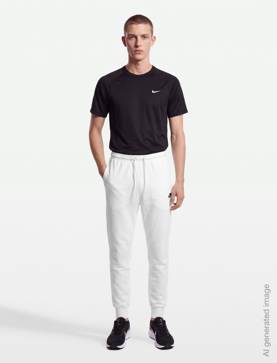 Nike - M NK CLUB BB JOGGER - hosen - white/white/black - 0