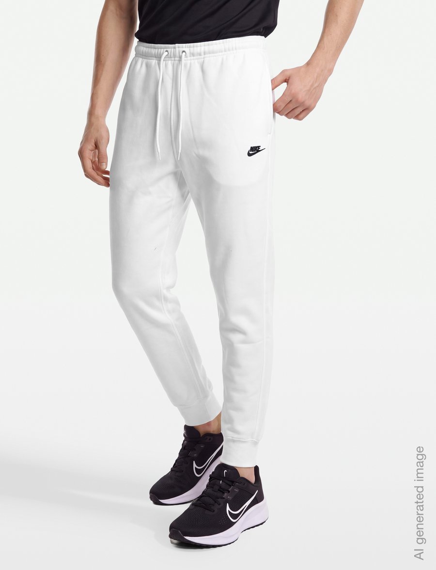 Nike - M NK CLUB BB JOGGER - hosen - white/white/black - 3