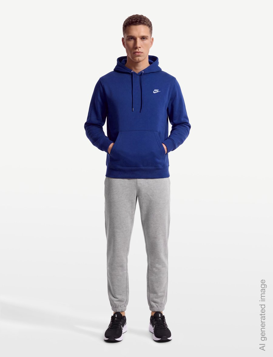 Nike - M NK CLUB BB PO HOODIE - huvtröjor - deep royal blue/deep royal blu - 0
