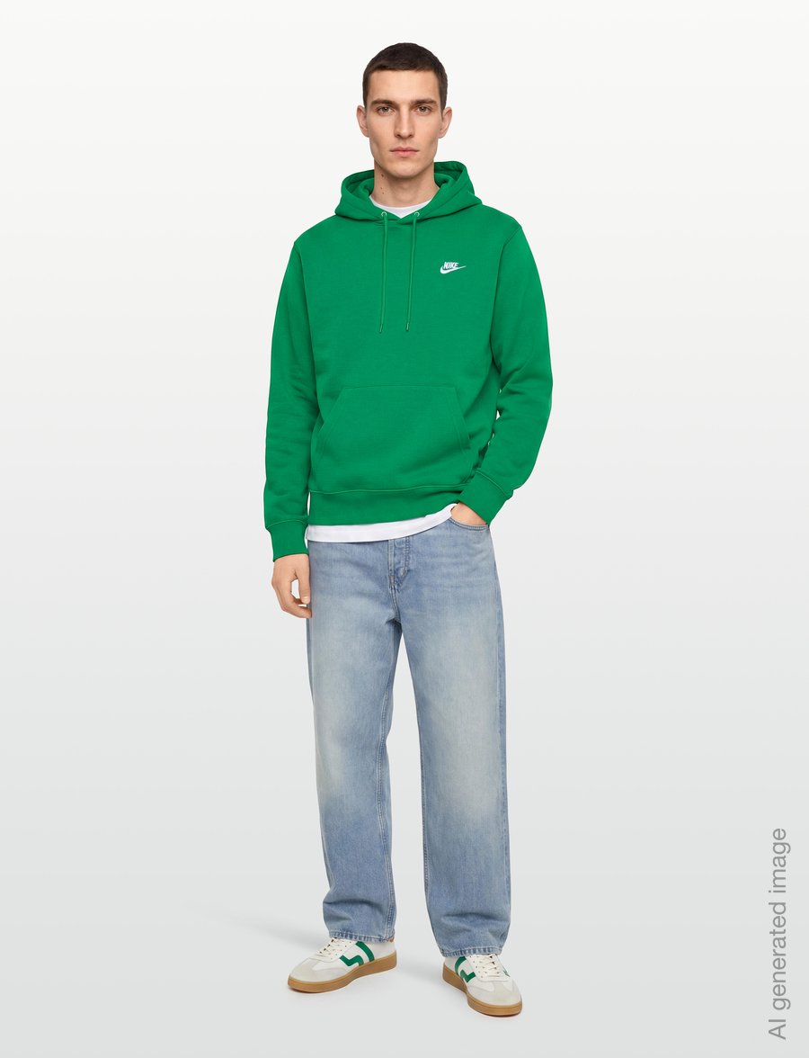 Nike - M NK CLUB BB PO HOODIE - kapuutsiga dressipluusid - malachite/malachite/white - 0
