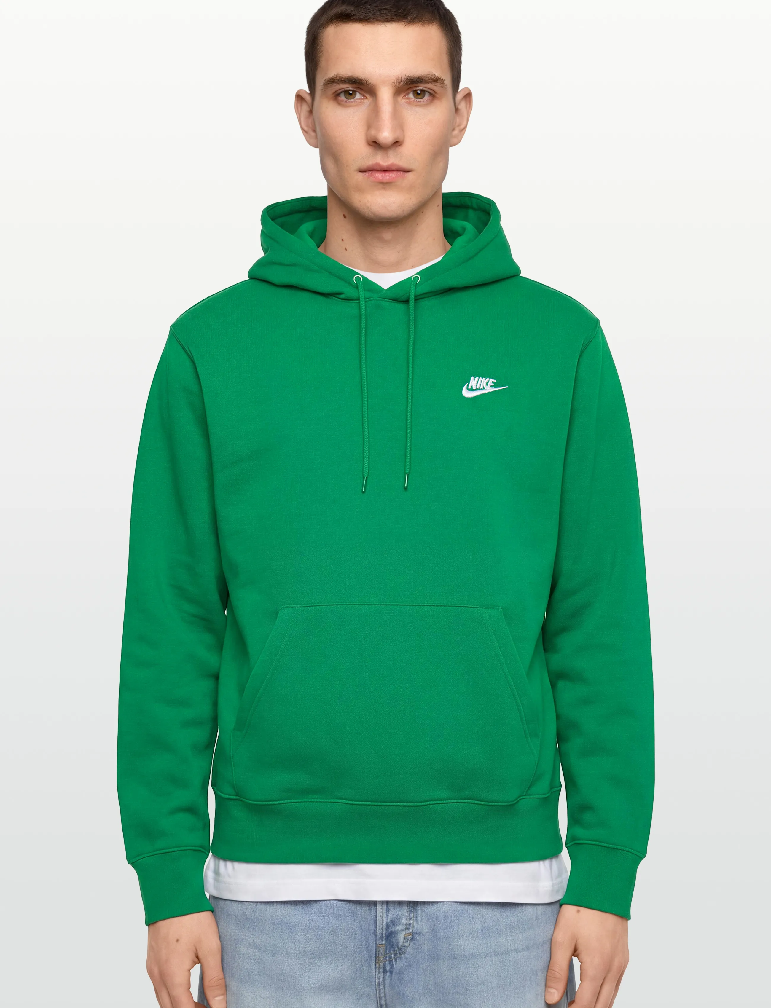Nike - NIKE CLUB HOODIE - sweatshirts - malachite/malachite/white - 2