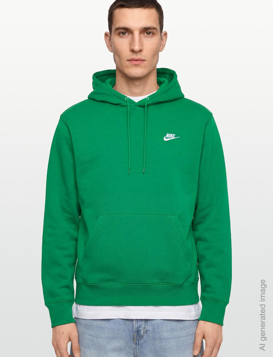 Nike - M NK CLUB BB PO HOODIE - kapuutsiga dressipluusid - malachite/malachite/white - 3