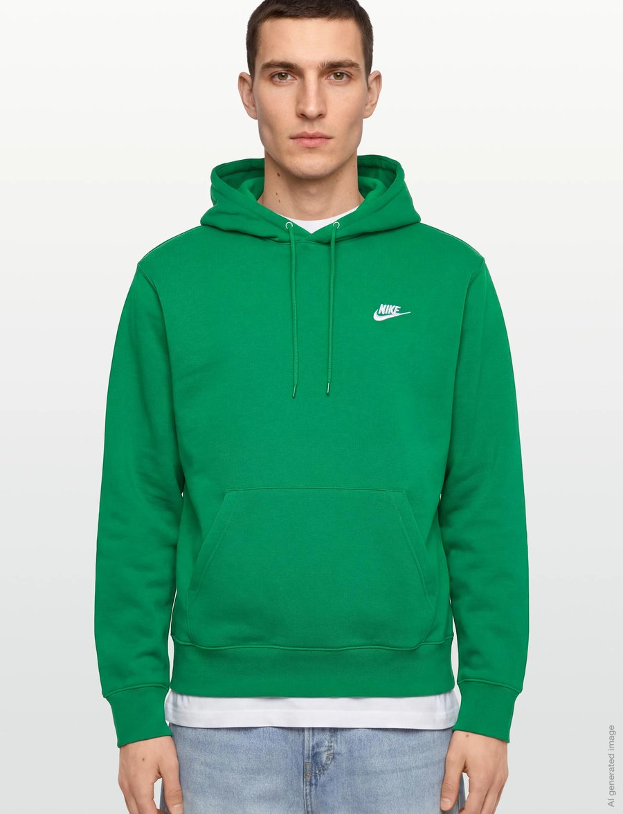 Nike - NIKE CLUB HOODIE - sweatshirts - malachite/malachite/white - 2