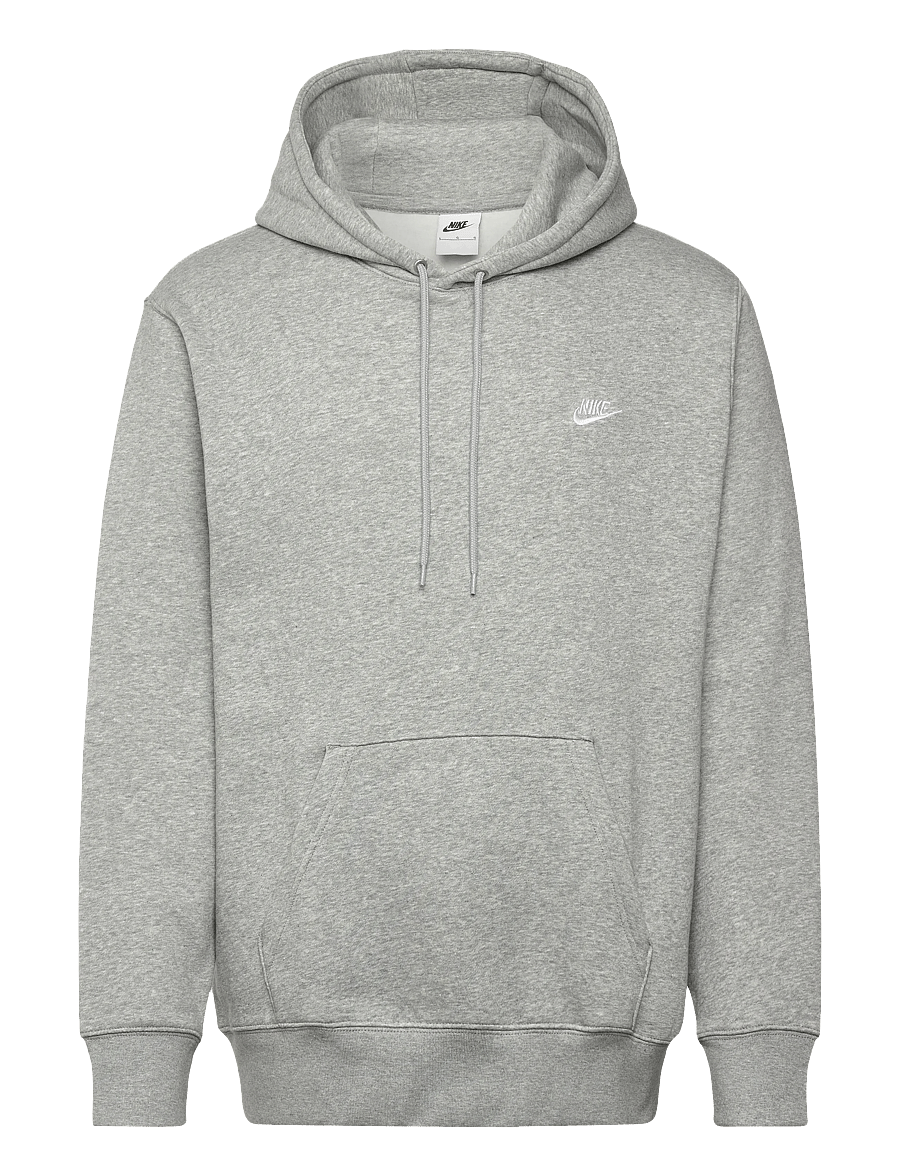 Nike - M NK CLUB BB PO HOODIE - sweatshirts - dk grey heather/lt smoke grey/ - 0