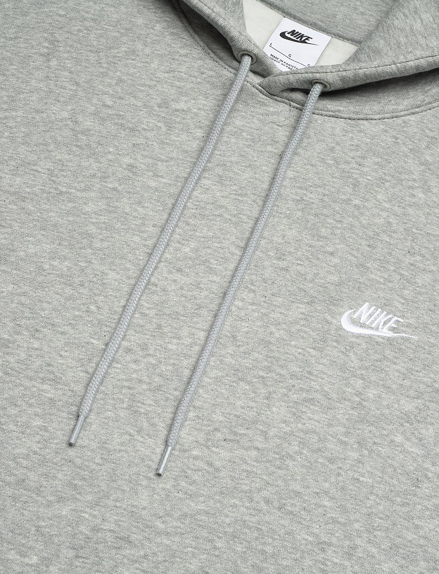 Nike - M NK CLUB BB PO HOODIE - sweatshirts - dk grey heather/lt smoke grey/ - 2