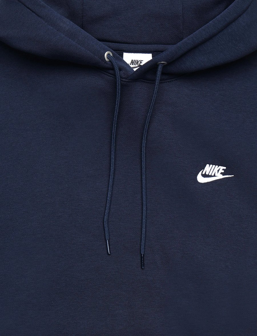 Nike - NIKE CLUB HOODIE - overdele - obsidian/obsidian/white - 2